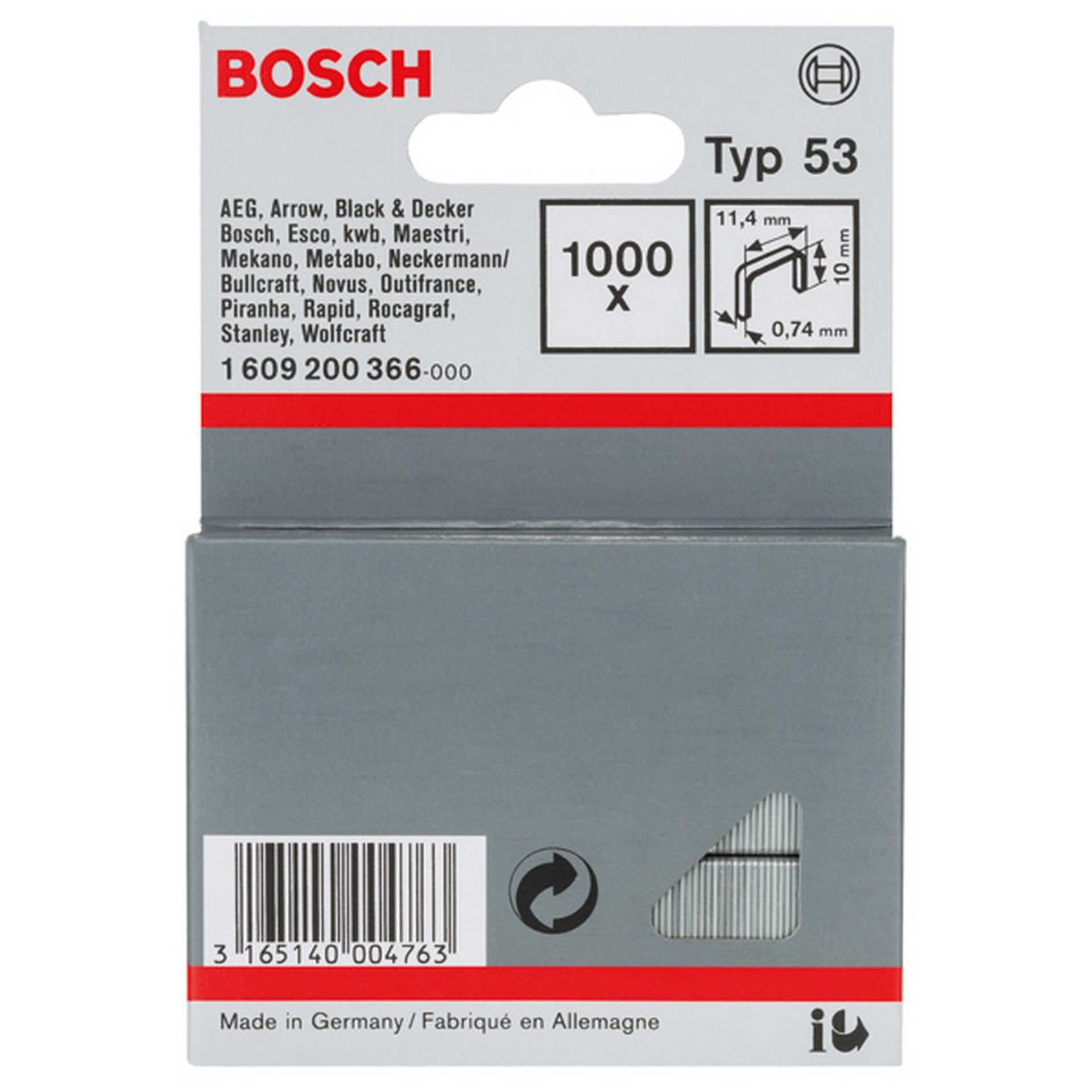 Bosch Feindrahtklammern, Typ 53/10 #1609200366