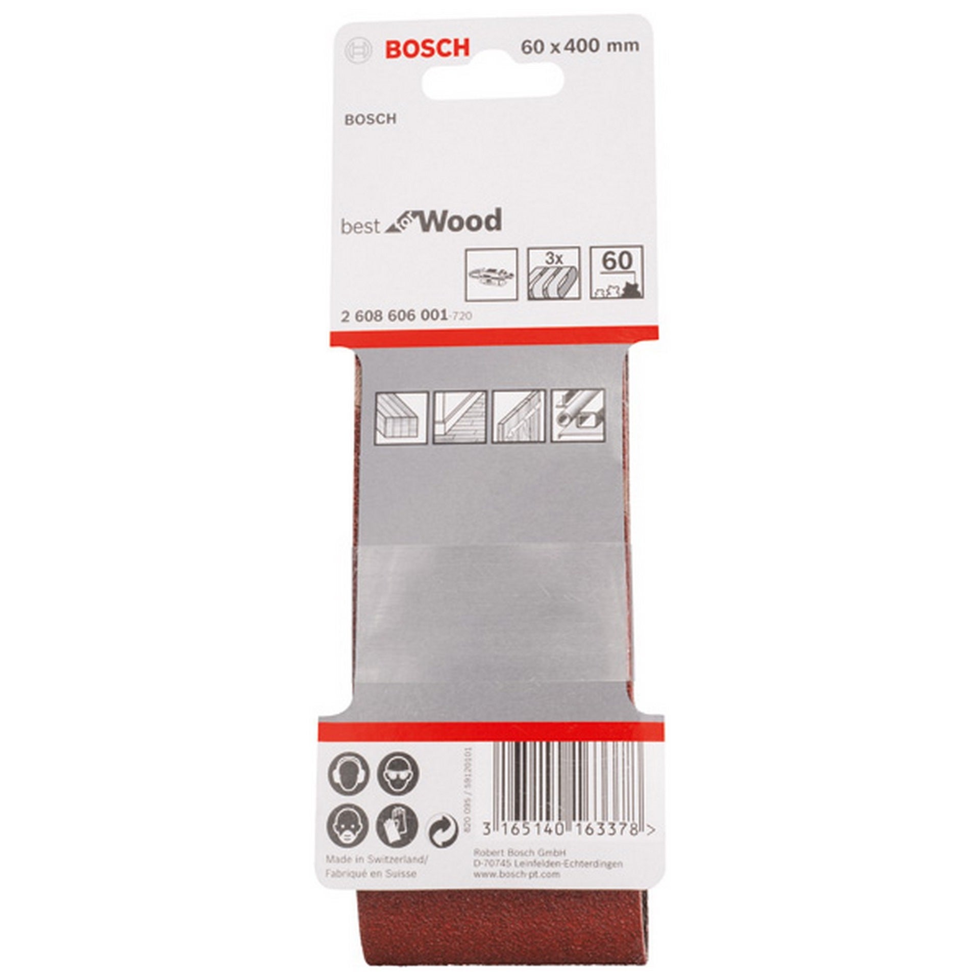 Bosch PRO X440 Schleifband, 60 x 400 mm, 60, 3-tlg. #2608606001