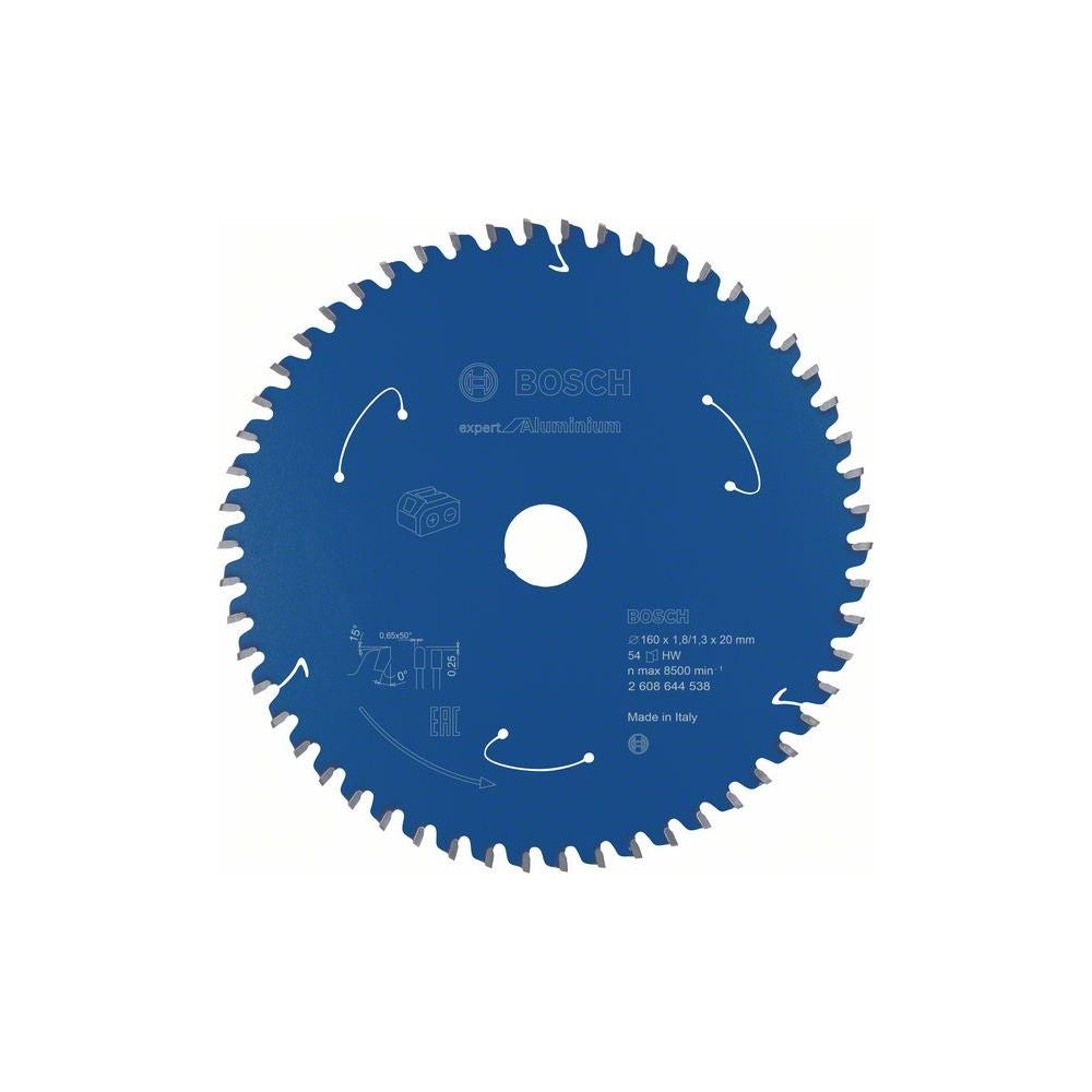 Bosch Kreissägeblatt für Akkusägen Expert for Aluminium, 160 x 1,8/1,3 x 20, 54 Zähne #2608644538