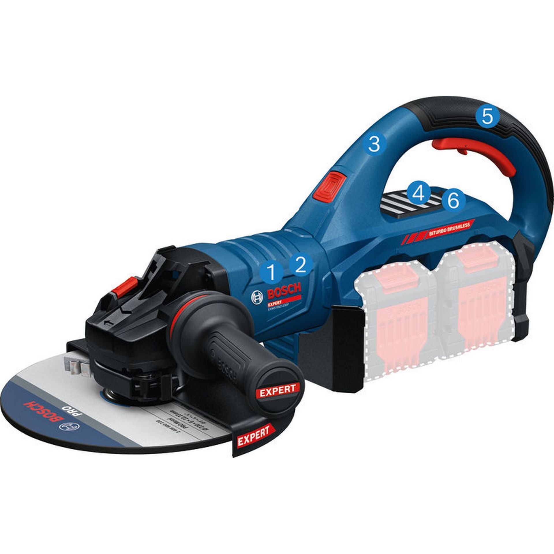 Bosch Akku-Winkelschleifer EXWS18V2-230P #06019L8000