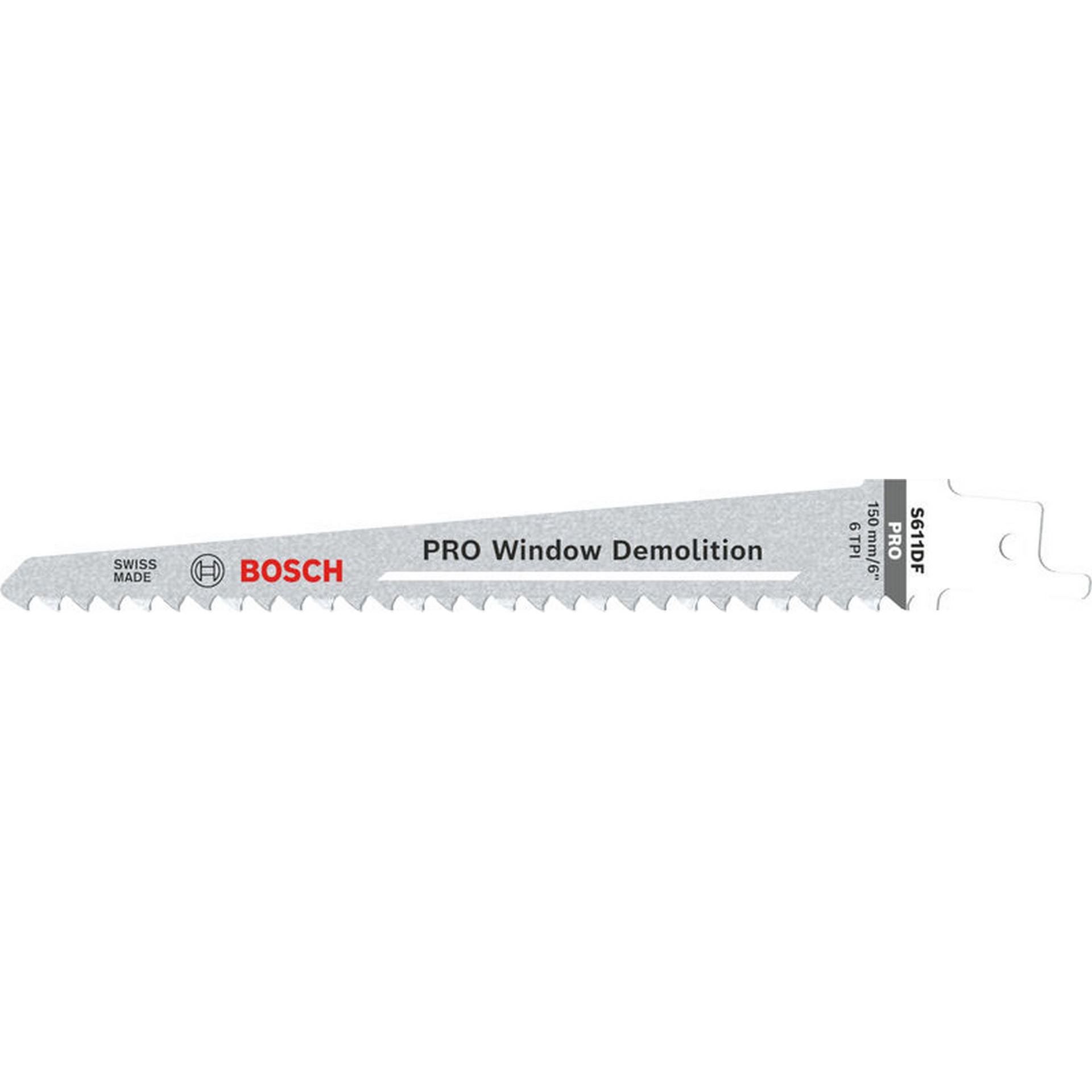 Bosch PRO Window Demolition S611DF Säbelsägeblatt, 1,25 x 19 x 150 mm, 5-tlg. #2608656258