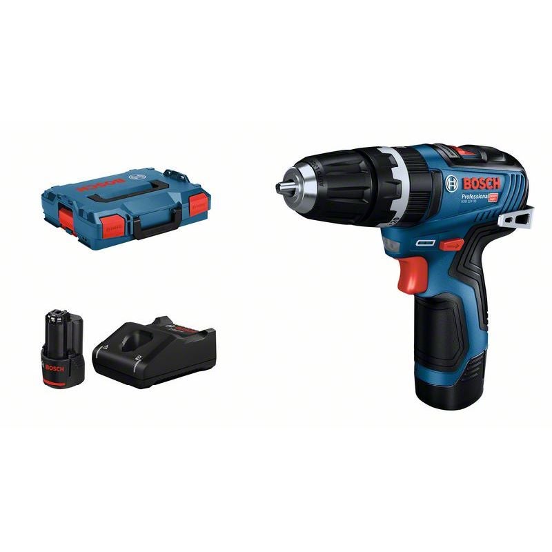 Bosch Akku-Schlagbohrschrauber GSB 12V-35, 2 x Akku GBA 12V 3.0Ah in L-BOXX #06019J9000