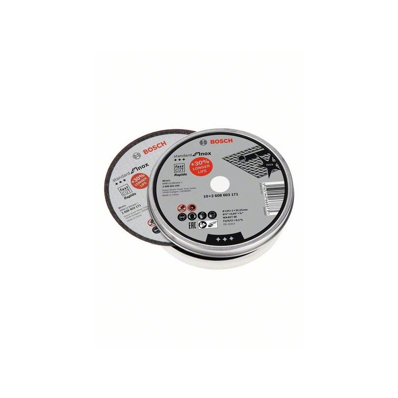 Bosch PRO Stainless Steel and Metal Trennscheibe, 125 x 1 x 22.23 mm, gerade, 10-tlg. #2608603255