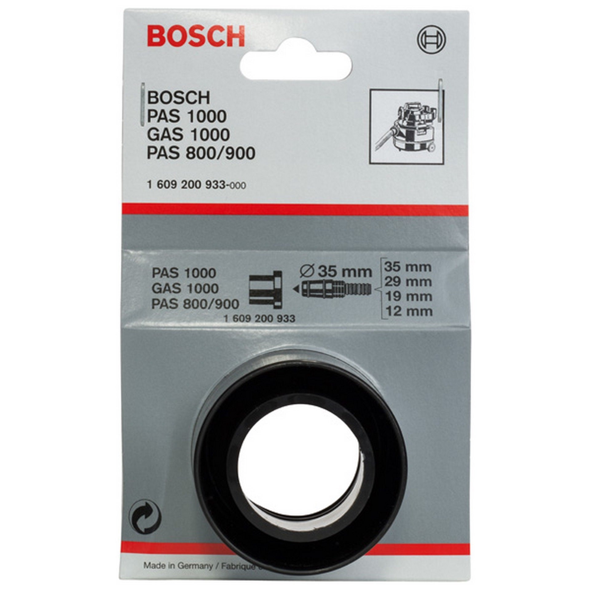 Bosch Adapter für Bosch-Sauger, 35 mm, für Anschluss 19 mm Schlauch #1609200933