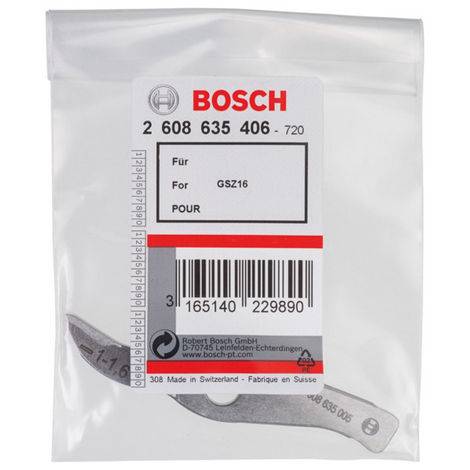 Bosch Messer gerade bis 1,6 mm, für Bosch-Schlitzschere GSZ 160 Professional #2608635406