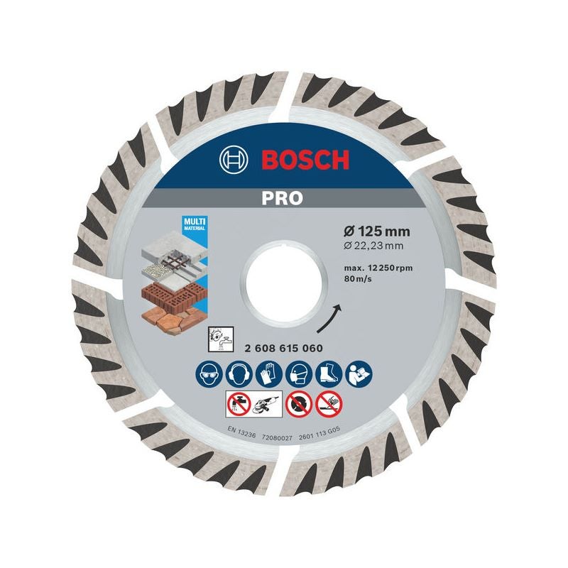 Bosch PRO Multi Material Diamanttrennscheibe, 125 x 22,23 mm, 10-tlg. #2608615060