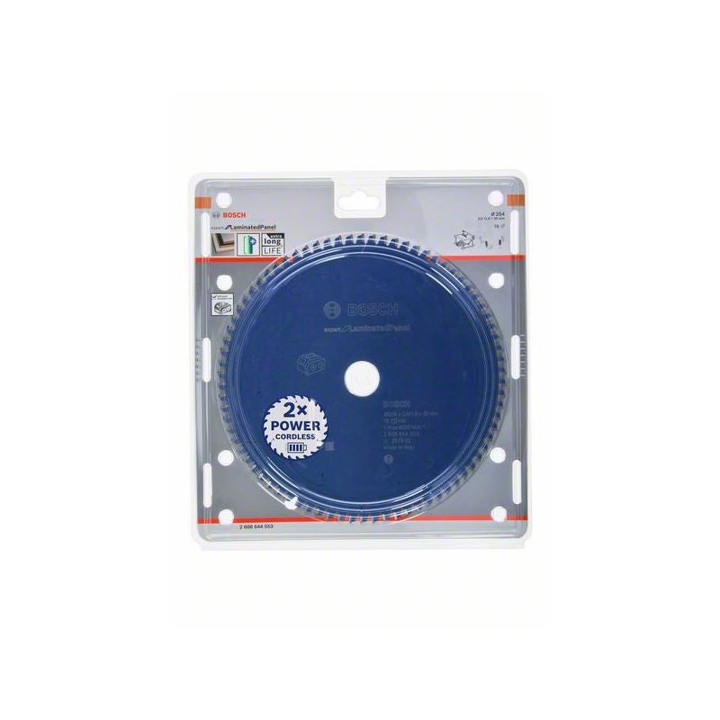 Bosch Kreissägeblatt für Akkusägen Expert for Laminated Panel, 254 x 2,6/1,8 x 30, Z78 #2608644553