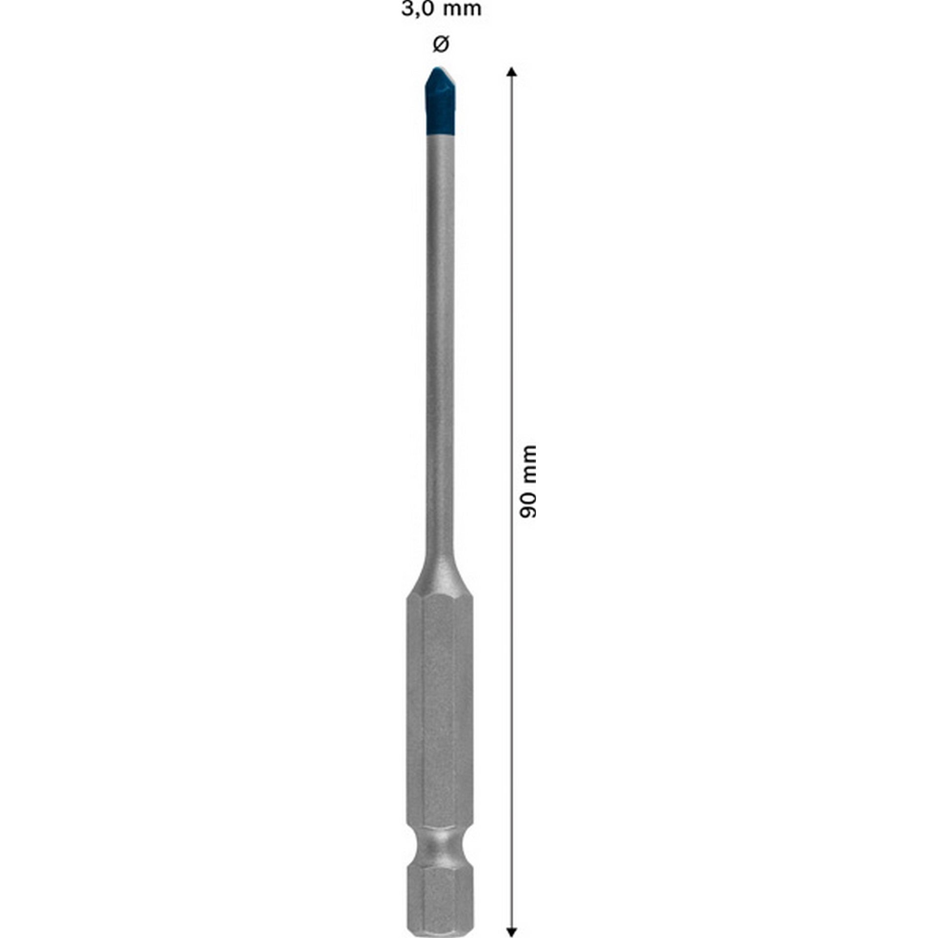 Bosch EXPERT HEX-9 Hard Ceramic Bohrer, 3x90 mm #2608900587