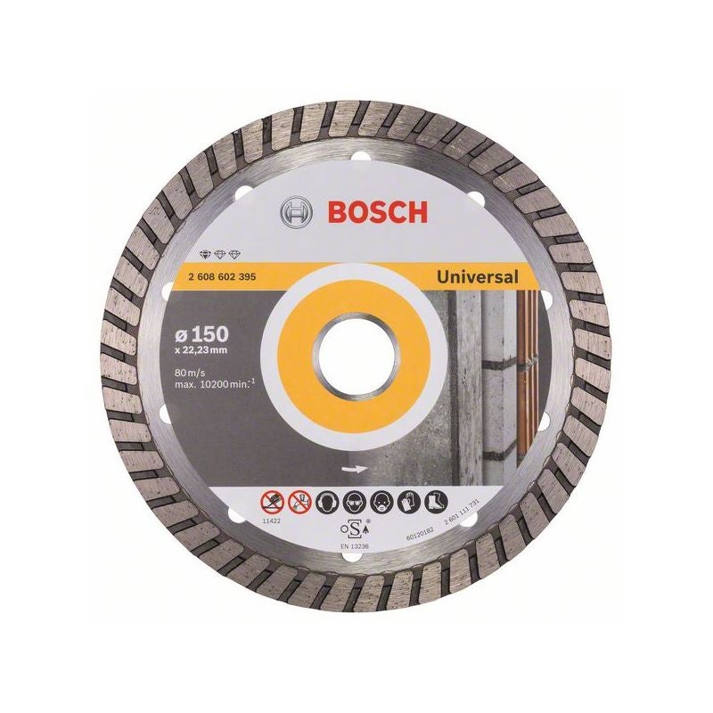 Bosch PRO Multi Material Turbo Diamanttrennscheibe, 150 × 22,23 × 10 mm #2608602395