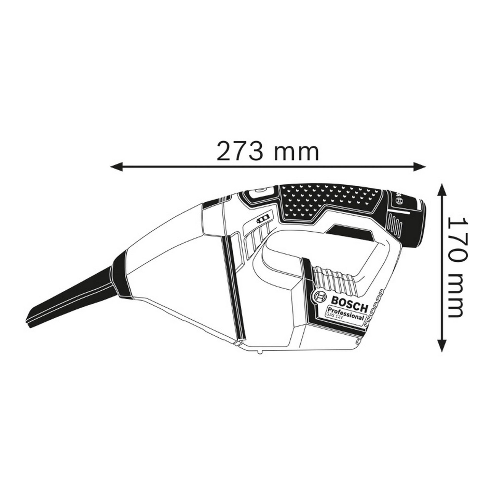Bosch Akku-Sauger GAS 12V in L-BOXX #06019E3001