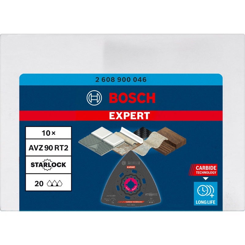 Bosch EXPERT AVZ 90 RT2 Schleifplatte für Multifunktionswerkzeuge, 90 mm, 10-tlg. #2608900046