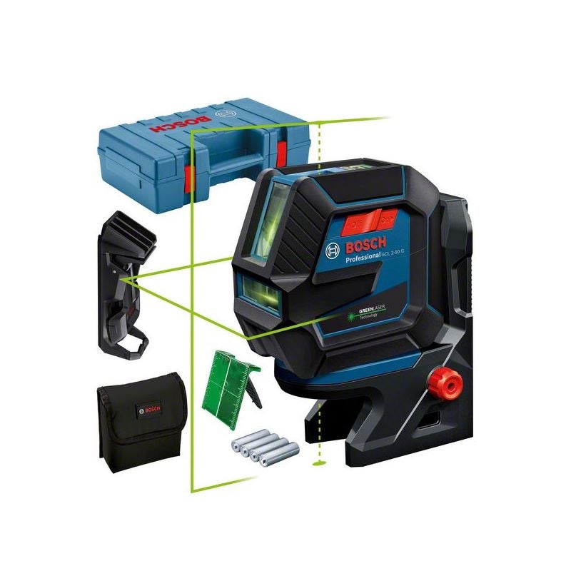 Bosch Kombilaser GCL 2-50 G mit Deckenklemme und Handwerkerkoffer #0601066M02
