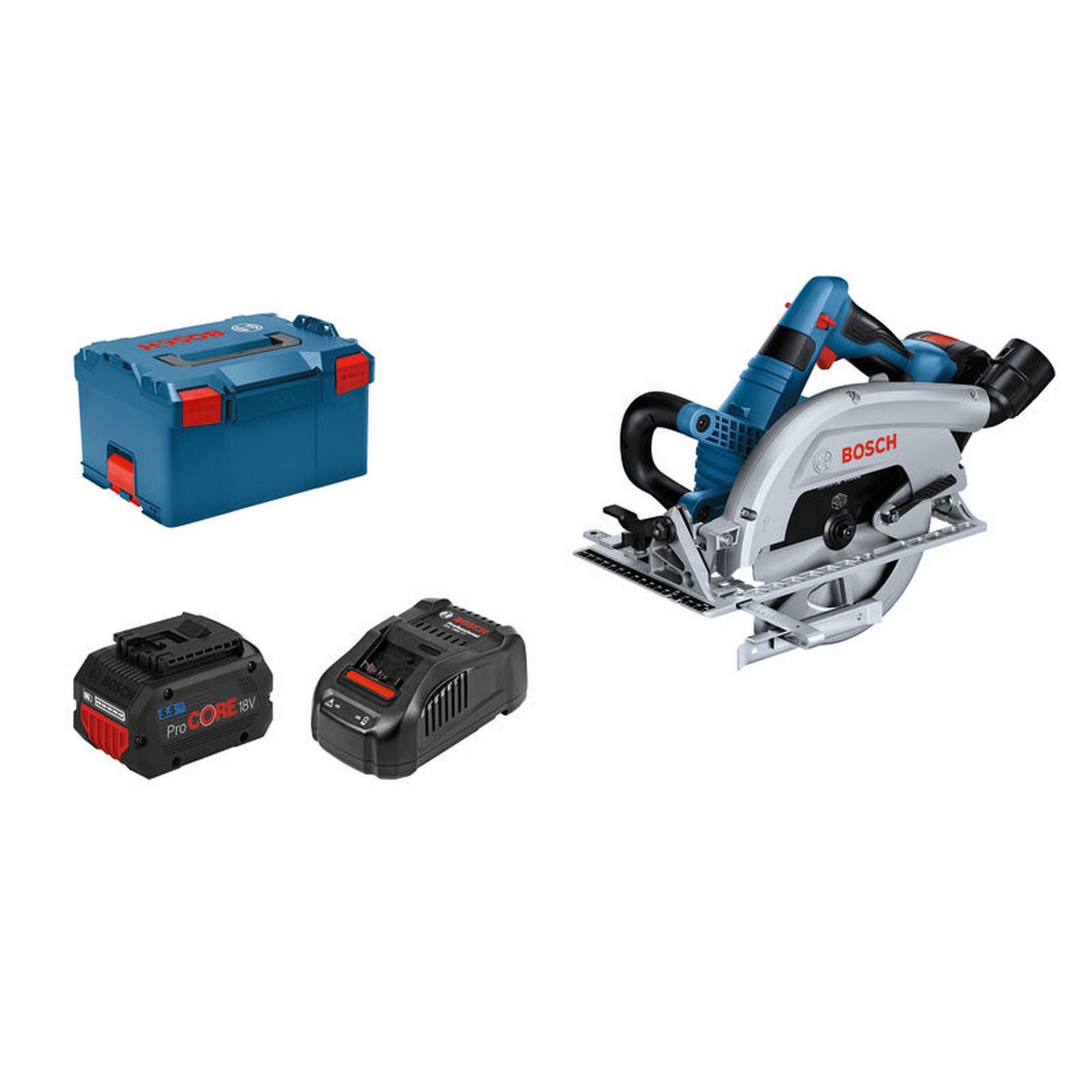Bosch Akku-Kreissäge GKS 18V-70 L, 2 x Akku ProCORE18V 5.5Ah in L-BOXX #06016B9002