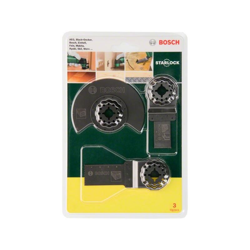 Bosch Starlock Starter-Set Holz, 3-teilig, für Multifunktionsgeräte #2607017323