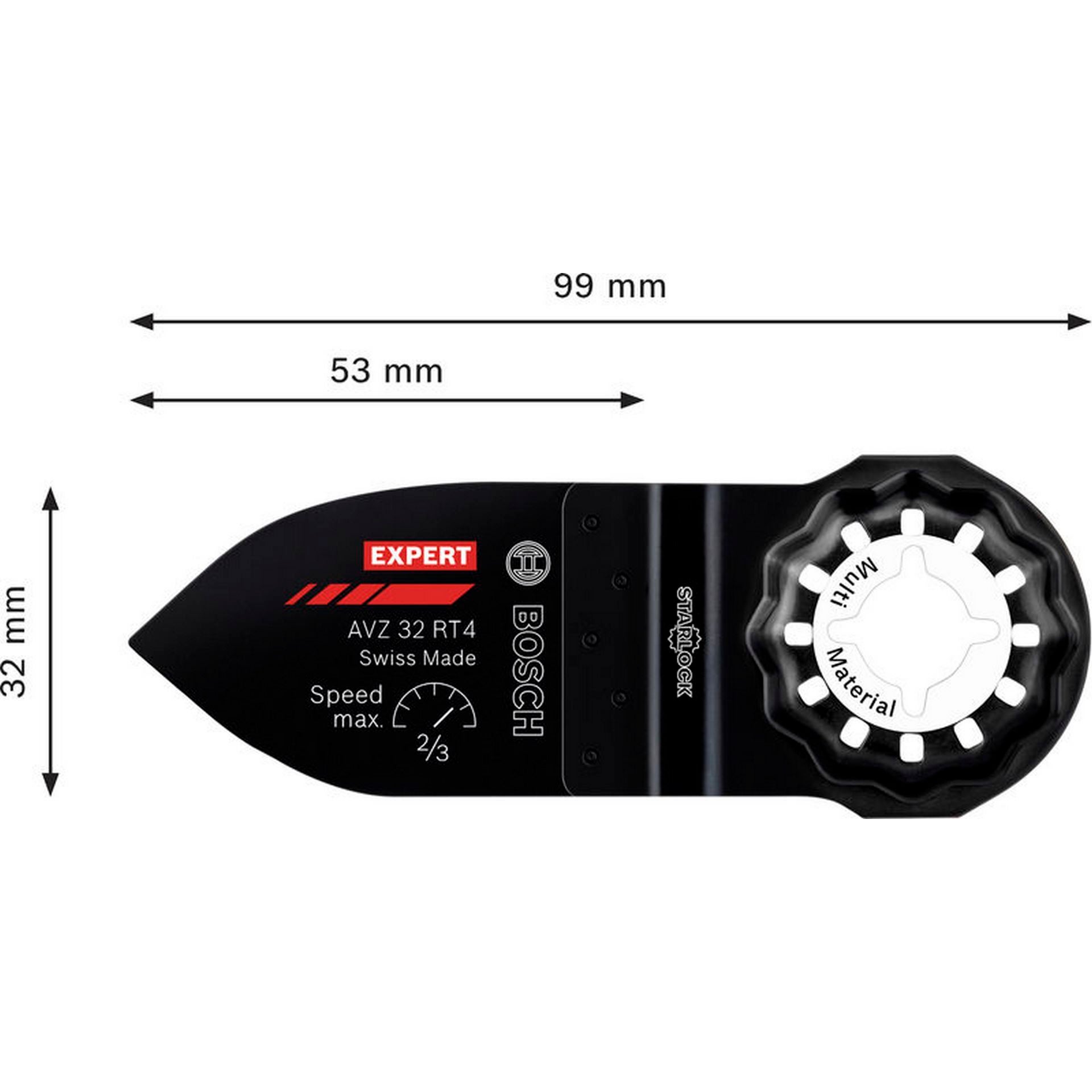 Bosch EXPERT AVZ 32 RT4 Schleiffinger, 32 x 53 mm #2608902066