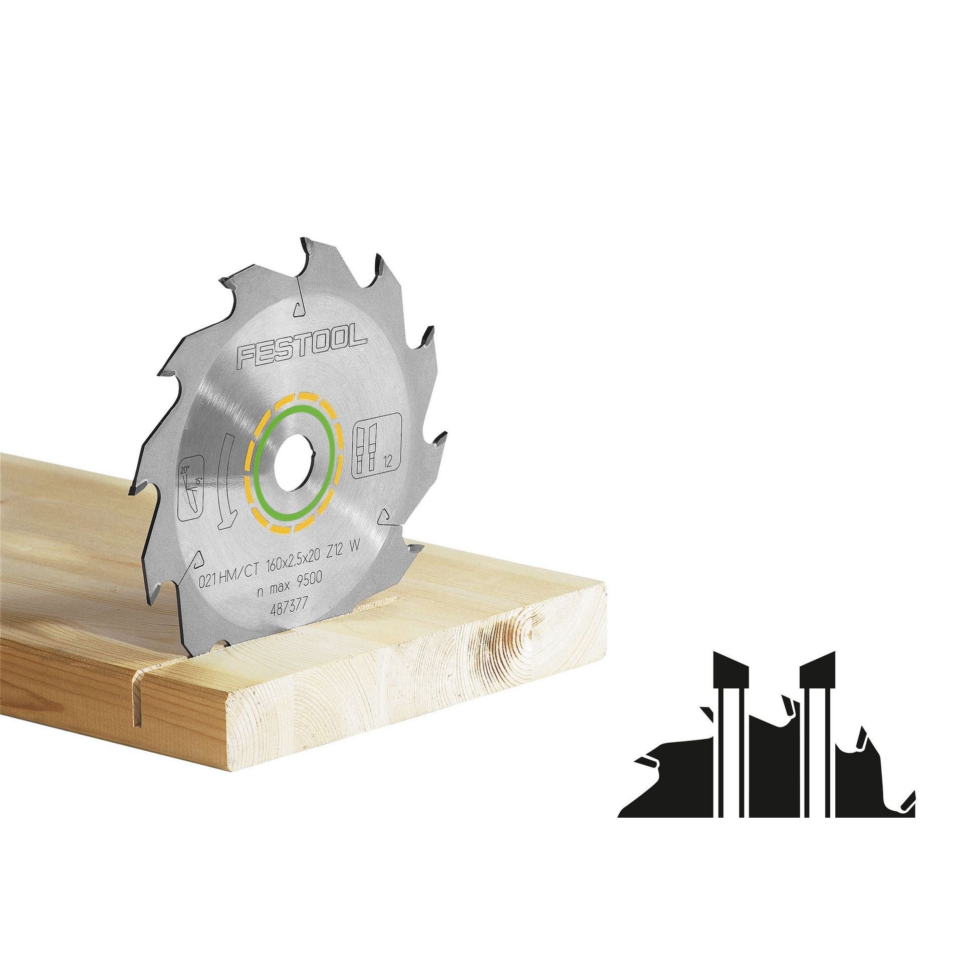 Festool Kreissägeblatt WOOD STANDARD HW 160x2,2x20 W18 #768129