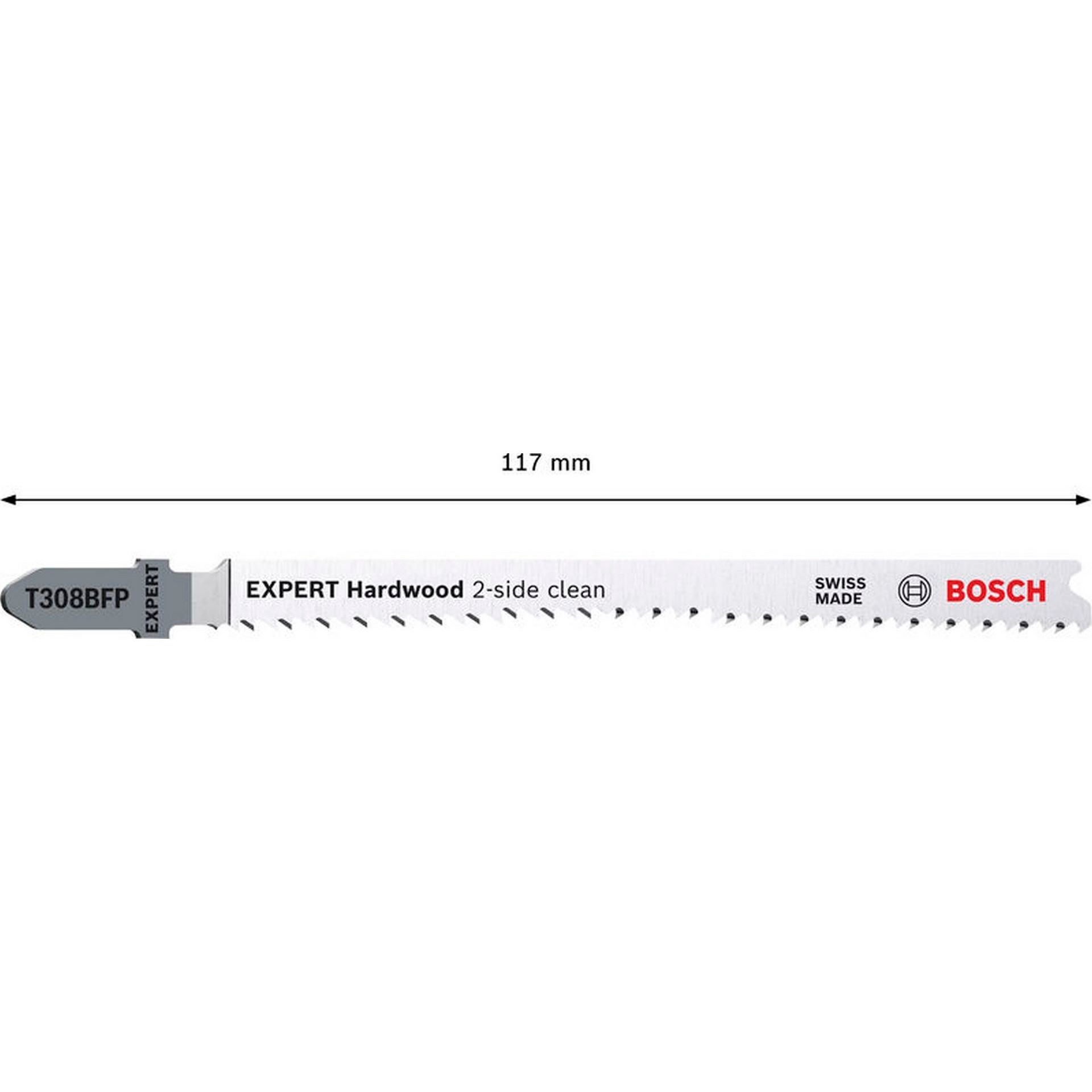Bosch EXPERT Hardwood 2-side clean T308BFP Stichsägeblatt, 3-tlg. #2608900547