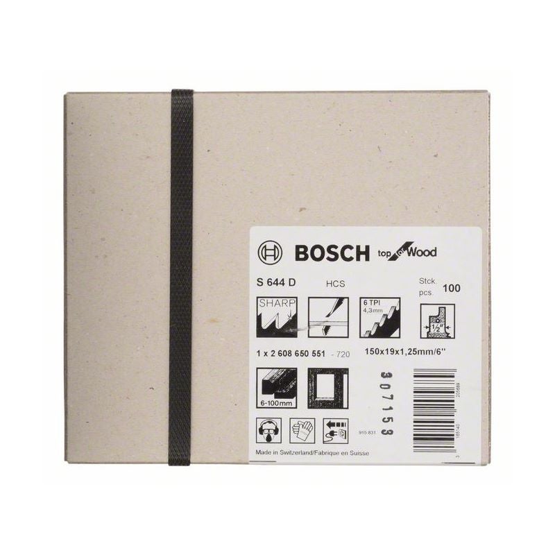 Bosch Säbelsägeblatt S 644 D, Top for Wood, 100er-Pack #2608650551