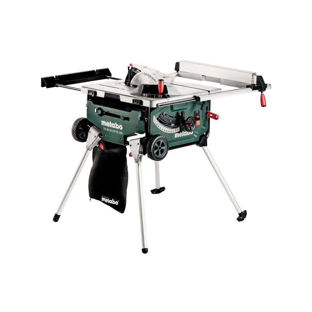 Metabo Akku-Tischkreissäge TS 36-18 LTX BL 254 #613025810 mit Untergestell und Trolleyfunktion