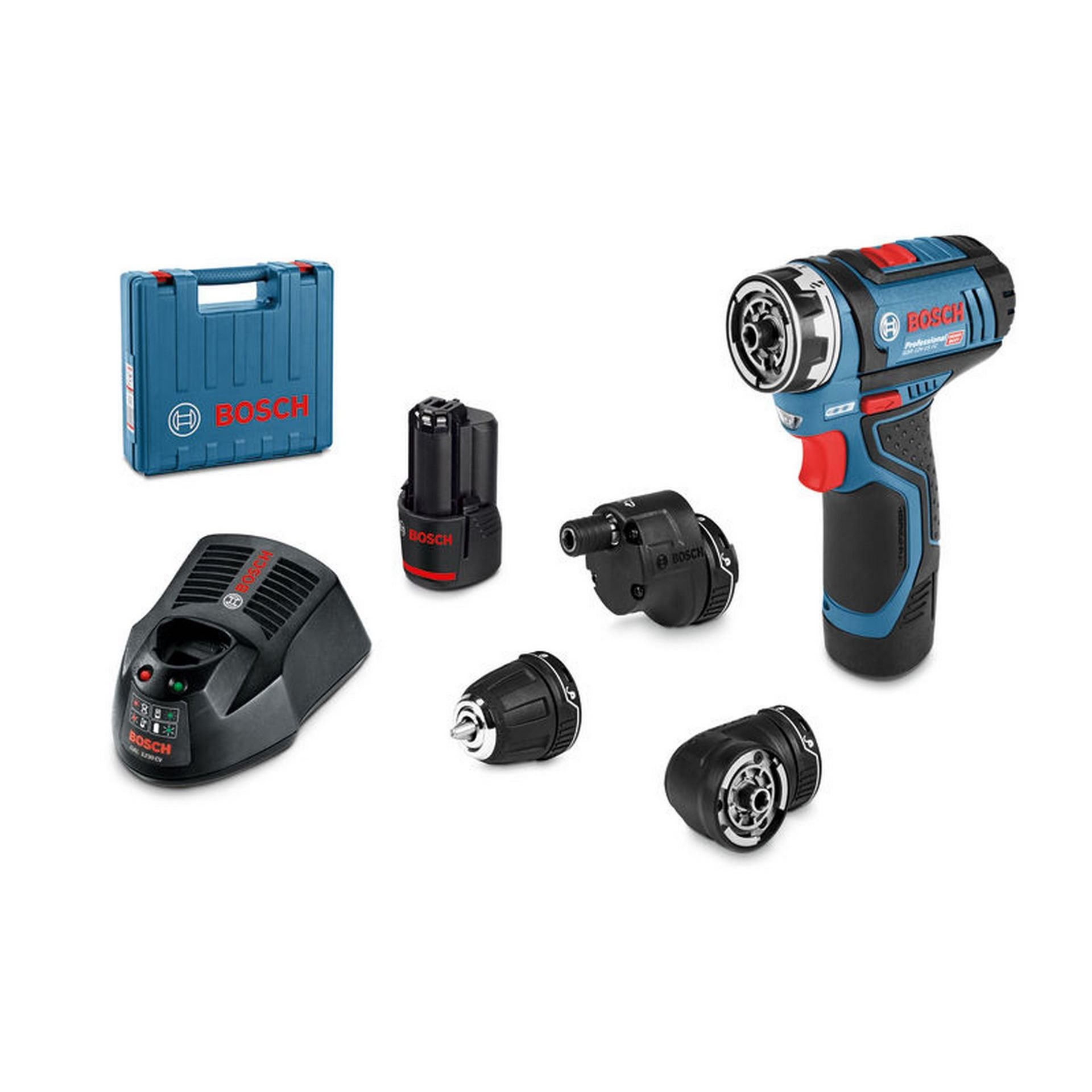 Bosch Akku-Bohrschrauber GSR 12V-15 FC, 2 x Akku GBA 12V 2.0Ah #06019F6006