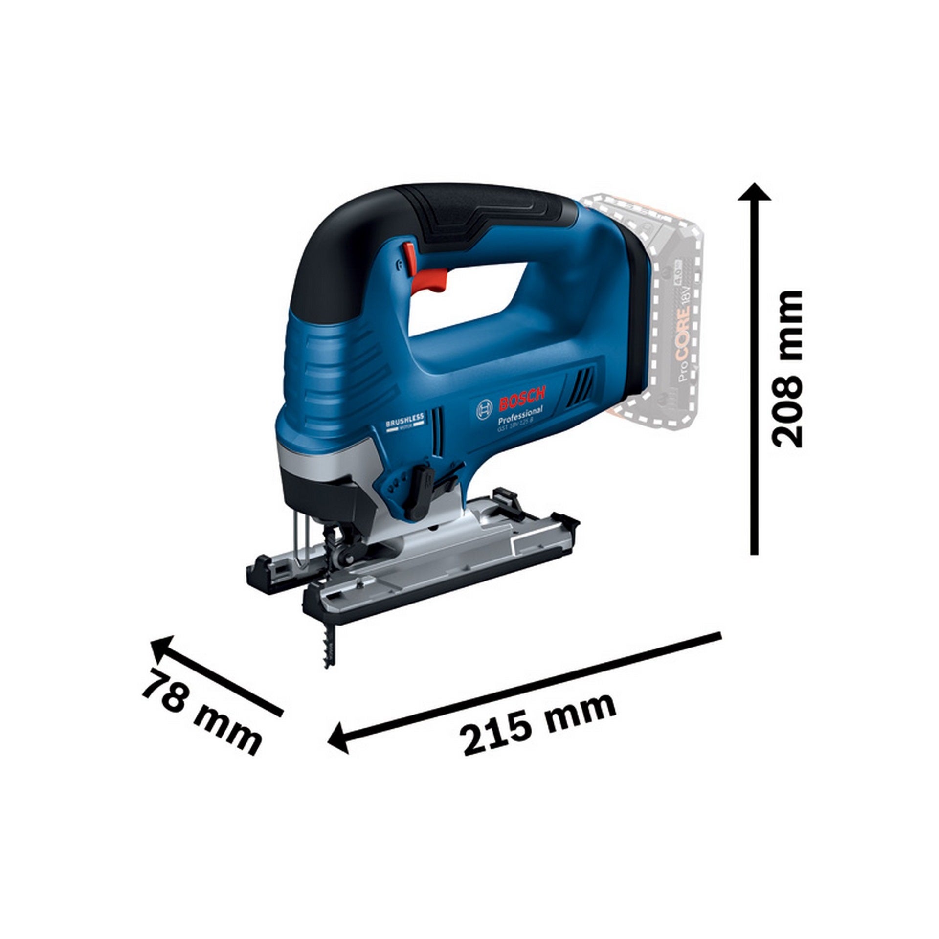 Bosch Akku-Stichsäge GST 18V-125 B in L-BOXX #06015B3000