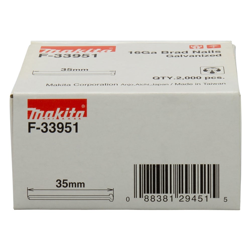 Makita Stauchkopfnägel 35 mm, 2.000 Stk., 16Ga #F-33951