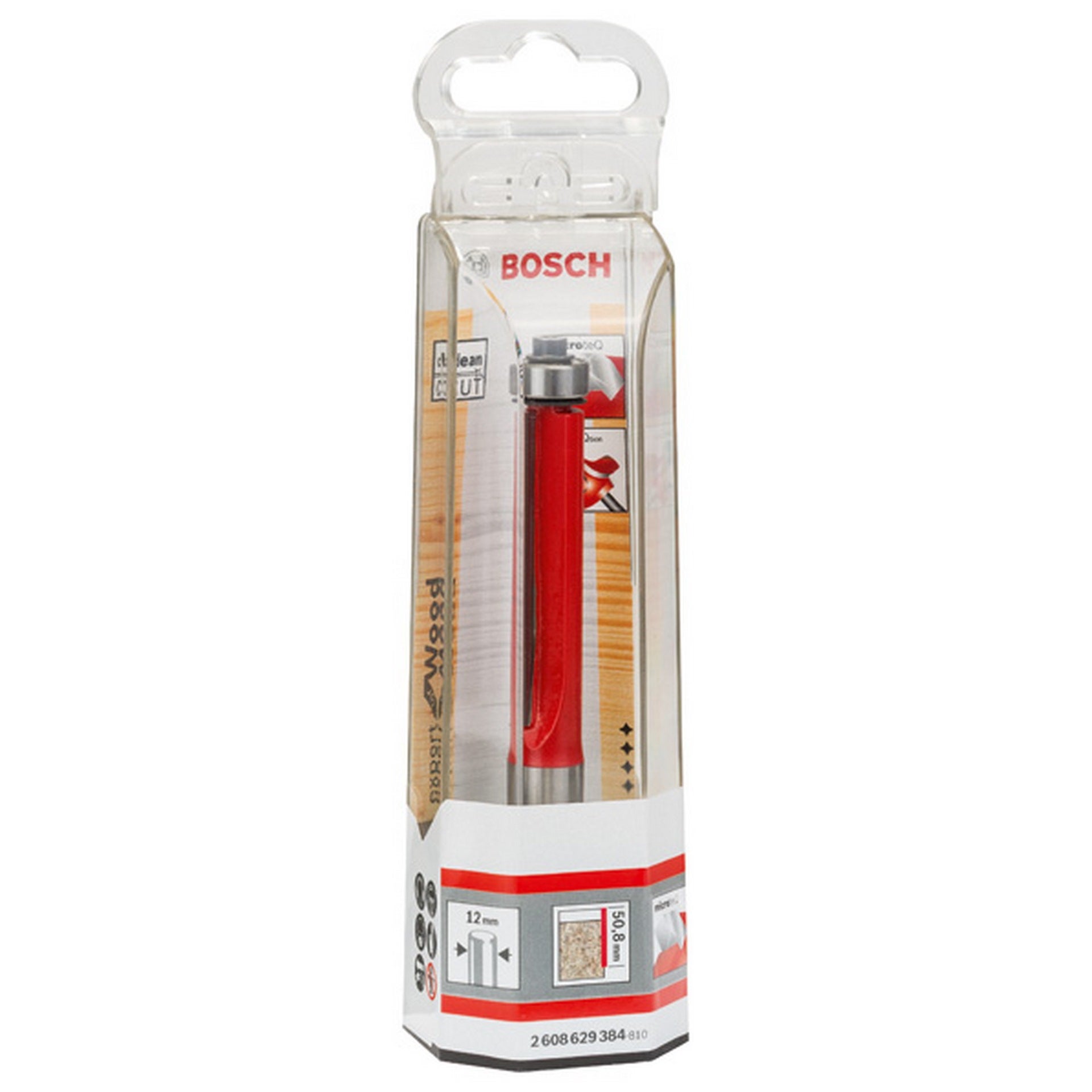 Bosch Bündigfräser Expert for Wood Laminate,unt.Kugellager, D 12,7mm, L 50,8mm, S 12mm #2608629384