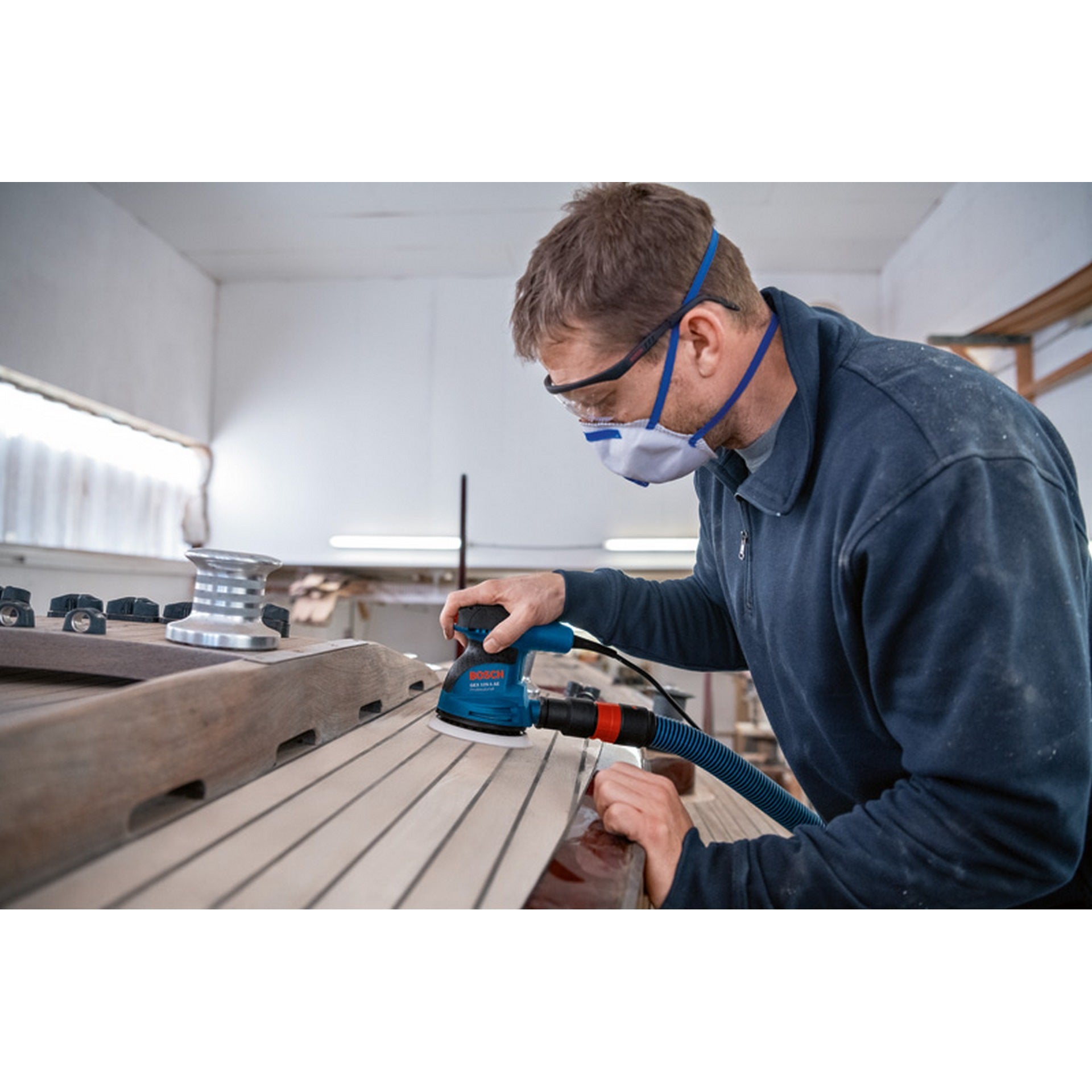Bosch Exzenterschleifer GEX 125-1 AE, mit 3 x Schleifblatt C470, im Handwerkerkoffer #0601387504