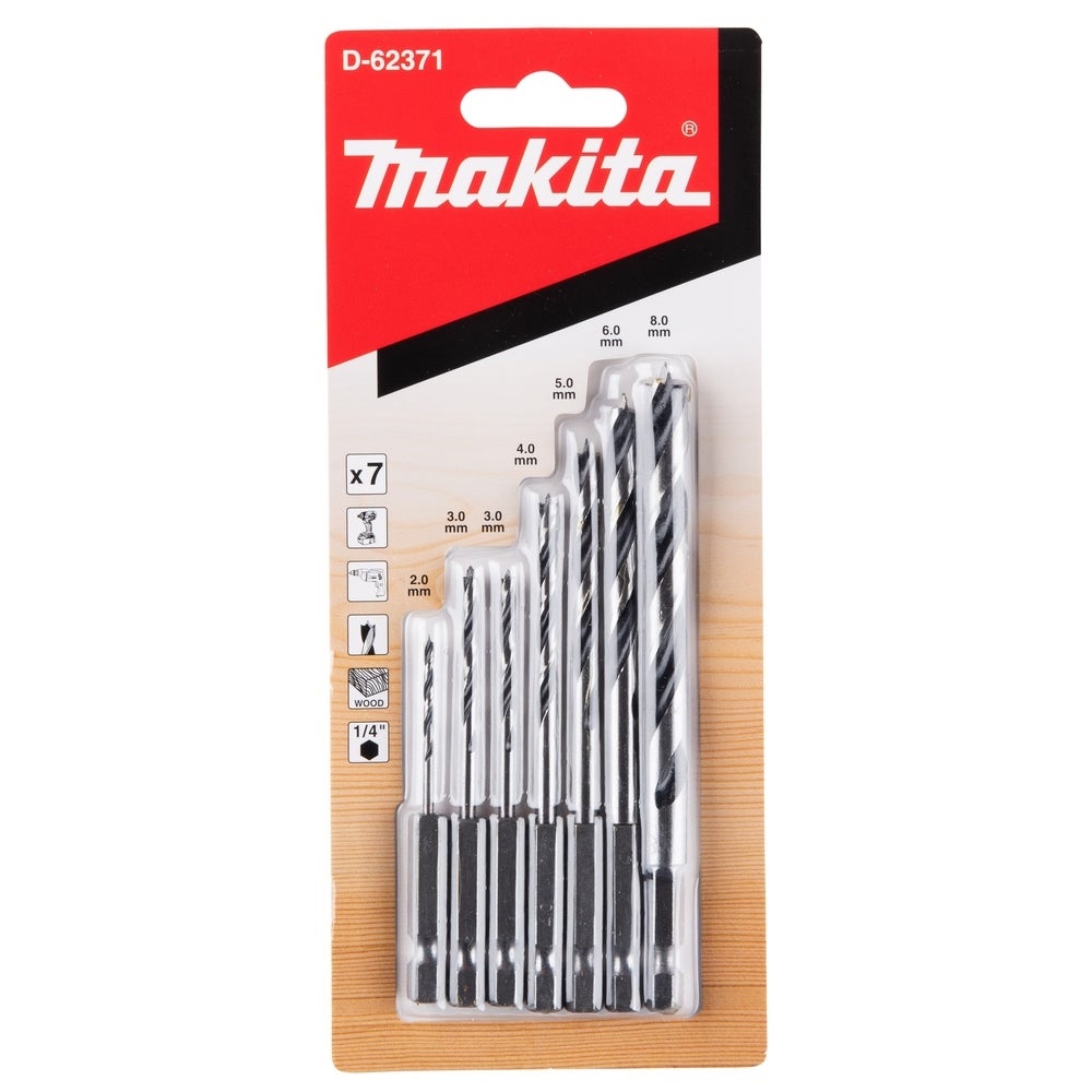 Makita 7-tlg. Holzbohrerset, 1/4" #D-62371