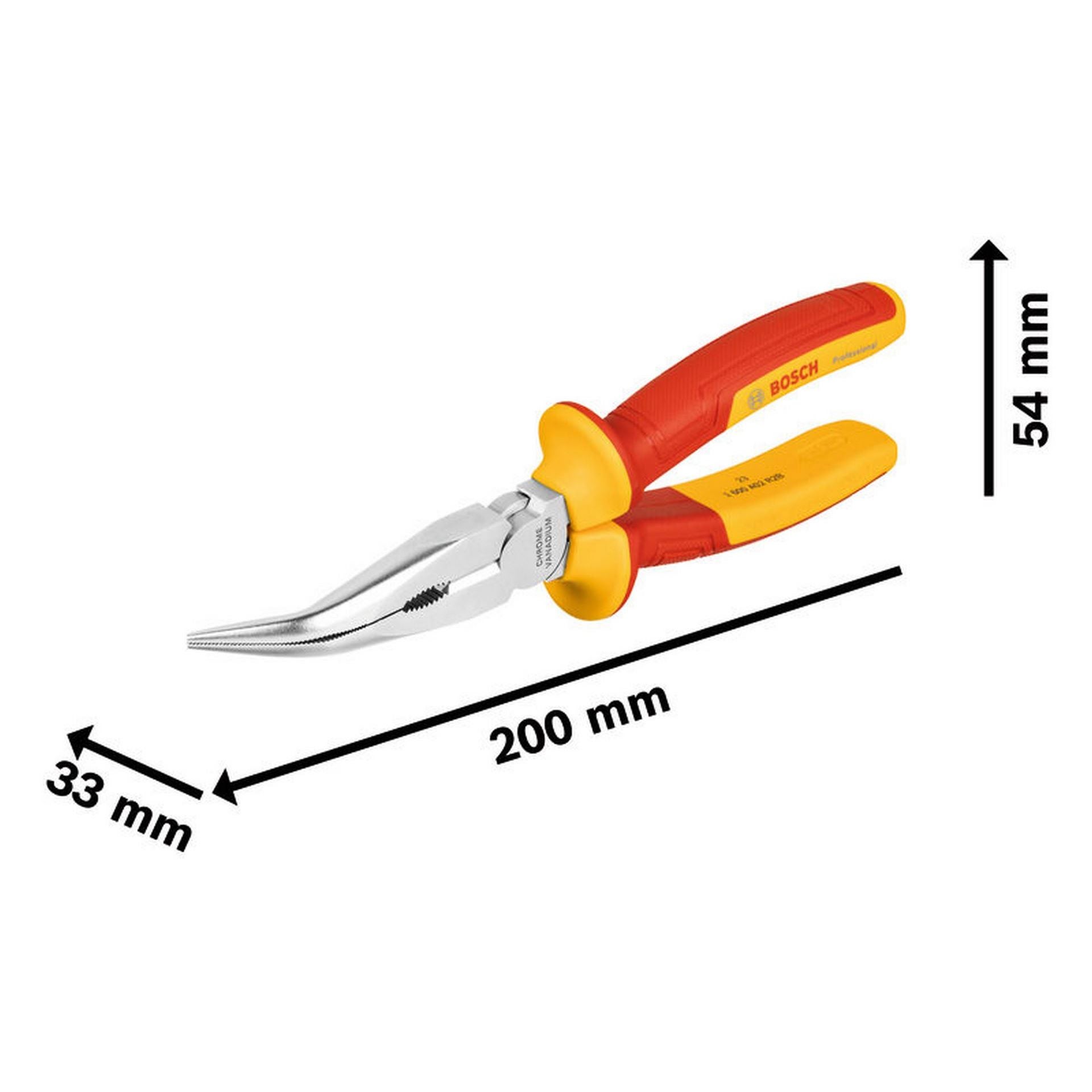 Bosch VDE-Spitzzange gebogen, 40°, 200 mm #1600A02NE4