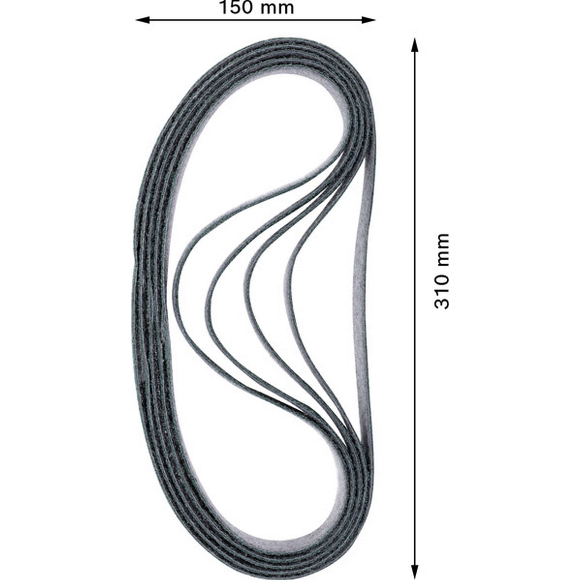 Bosch EXPERT N470 Schleifband, 40x760mm, fein, 10-tlg. #2608901256