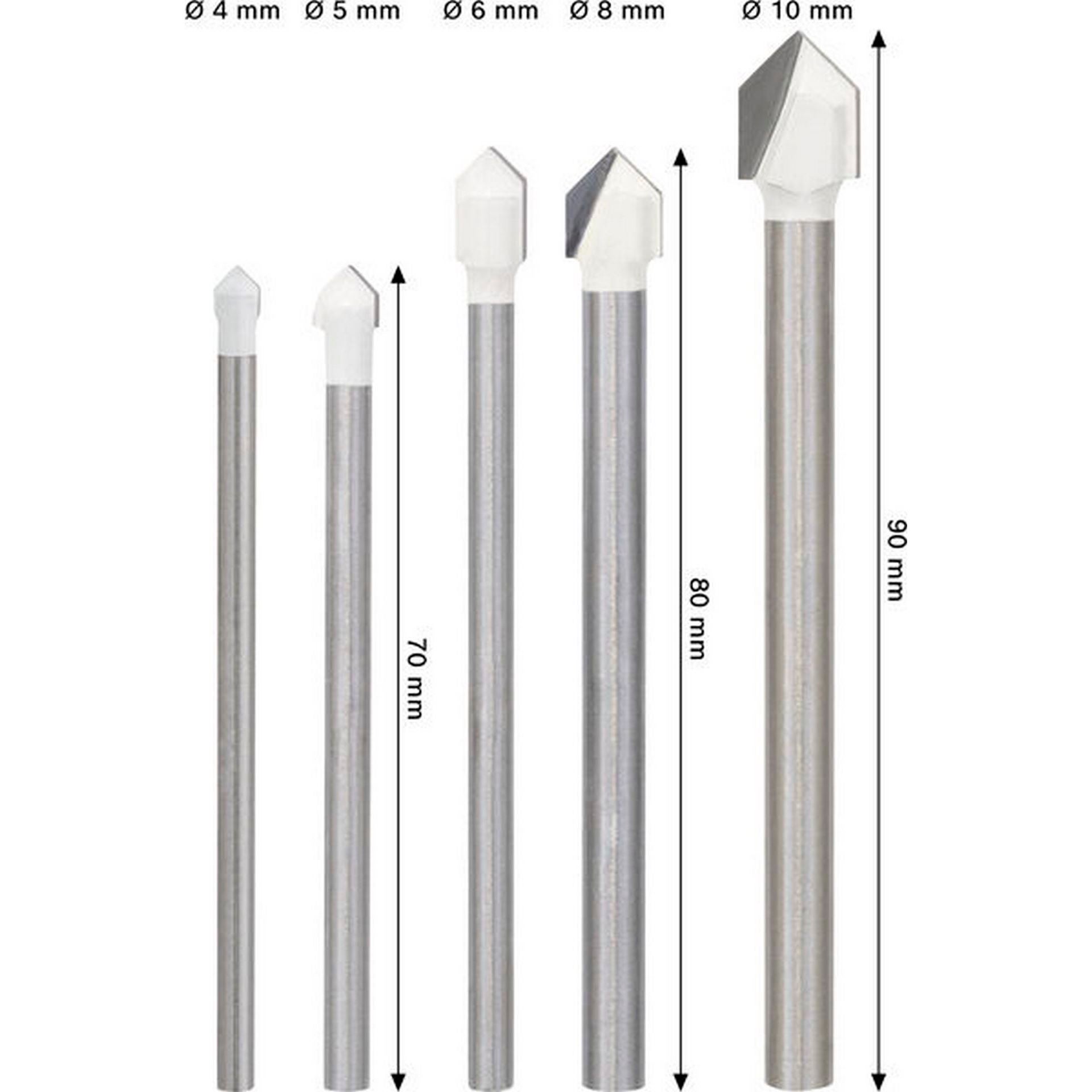 Bosch CYL-9 Ceramic Fliesenbohrer Set, 4/5/6/8/10 mm, 5-tlg. #2608587169