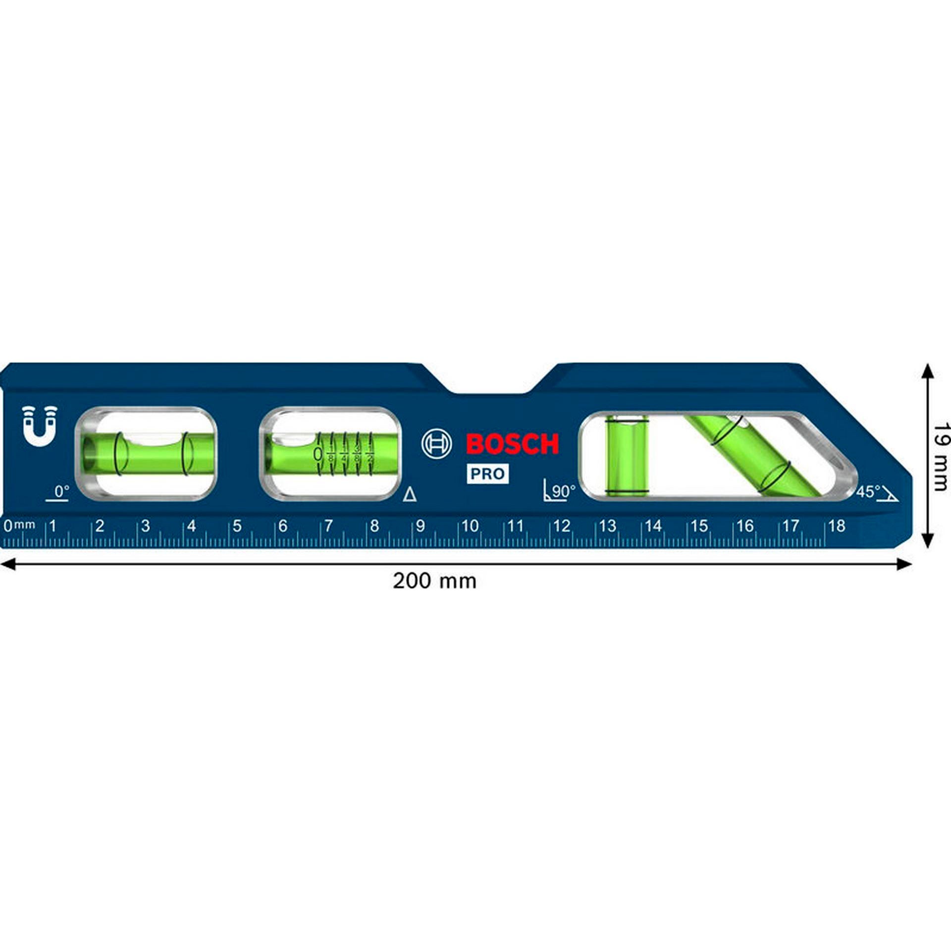 Bosch PRO Torpedo-Blockwasserwaage 200 mm / 8\" #1600A03AA9