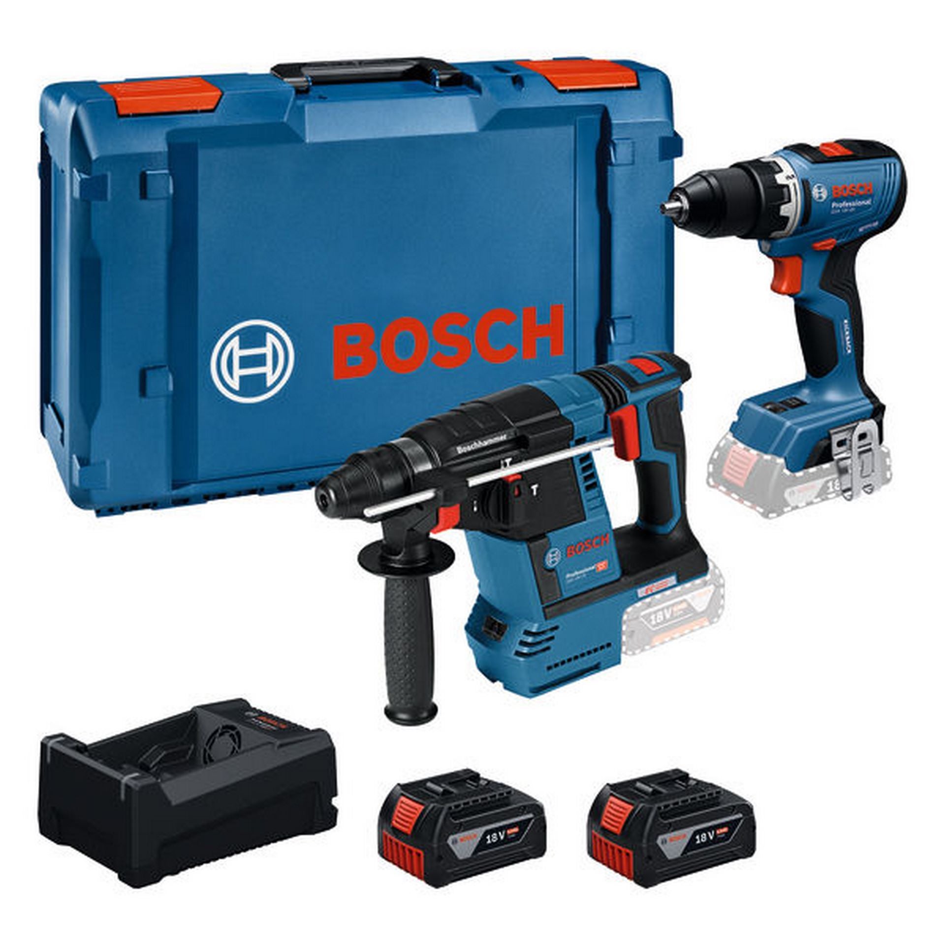 Bosch Combo Kit GSR 18V-65 + GBH 18V-26 + 2x5.0AH + GAL 12V/18V-80 + XL-BOXX #0615A500E4