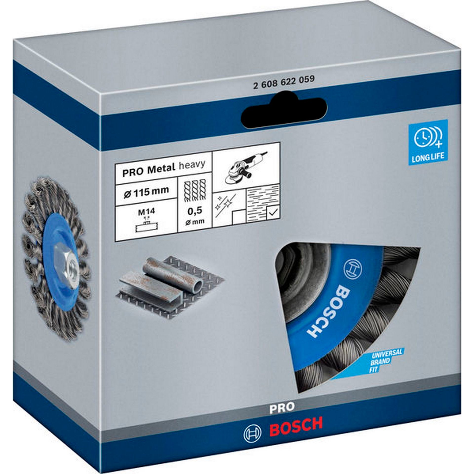 Bosch PRO Metal heavy Scheibenbürste, 115 x 0,5 mm, Gewinde #2608622059