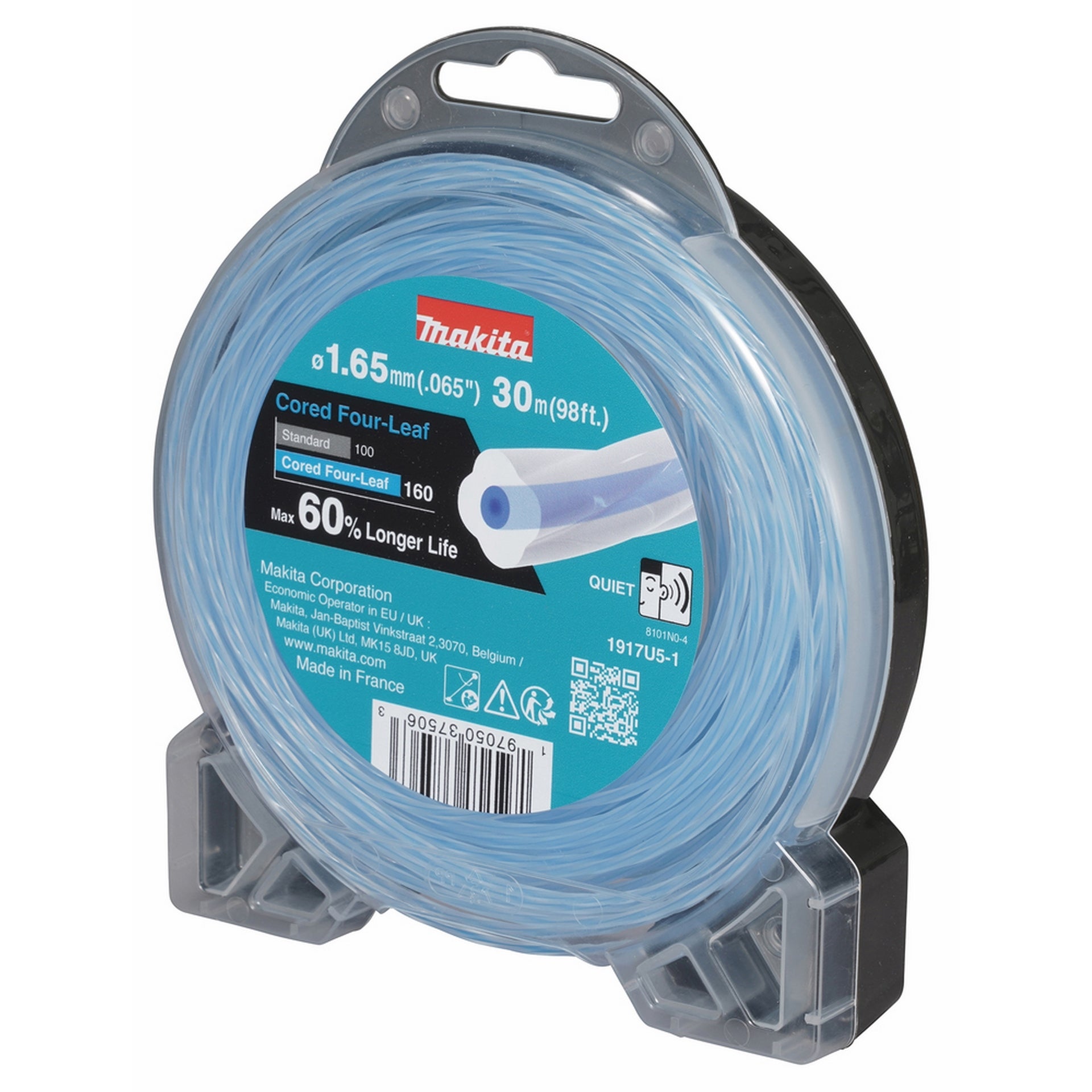 Makita Viersträngige Nylonschnur 1,65 mm x 30 m, blau #1917U5-1