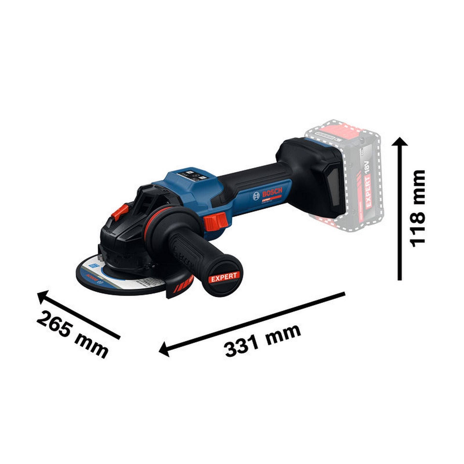 Bosch Winkelschleifer EXWS18V-15S #06019M6001