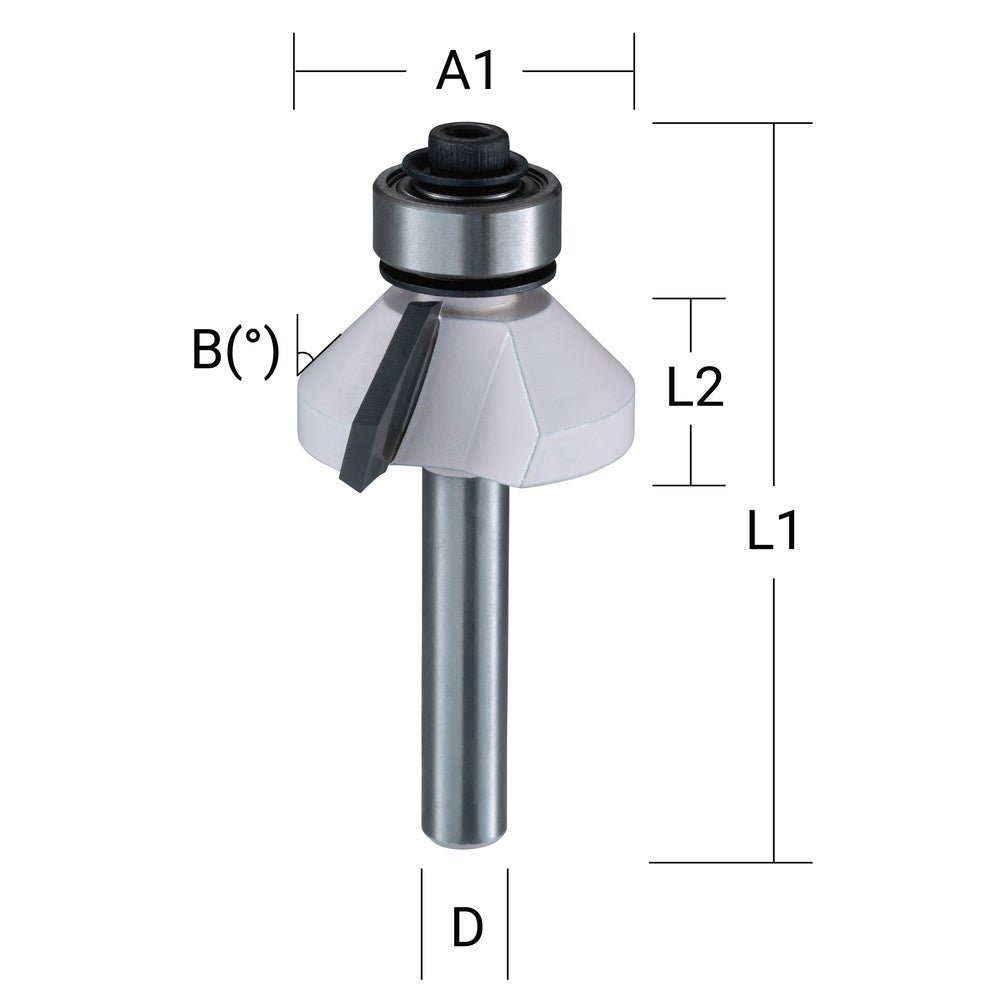 Makita Fasen-/ Profilfräser mit Anlauflager, Ø 44,5 mm #D-48717