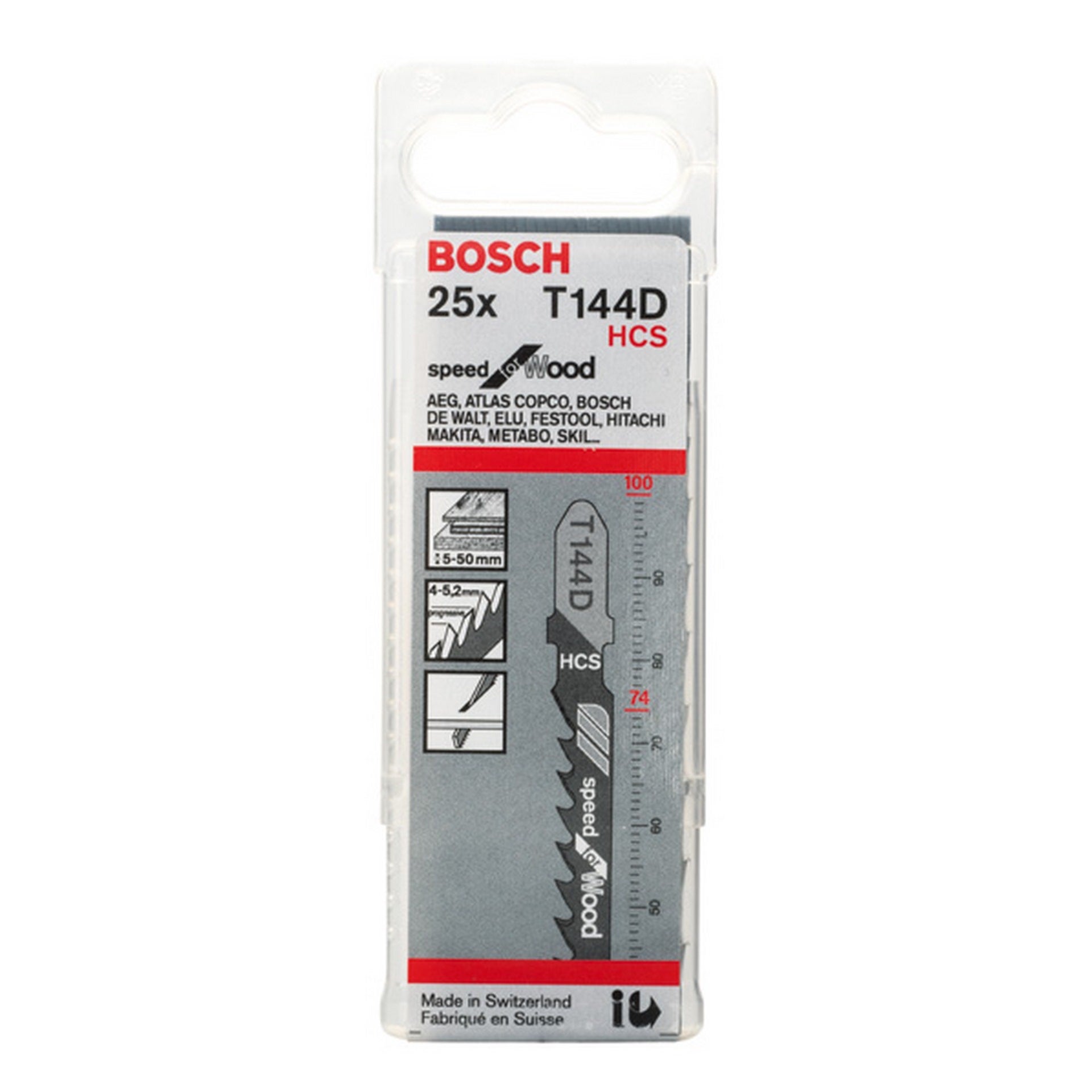 Bosch Stichsägeblatt T 144 D Speed for Wood, 25er-Pack #2608633625