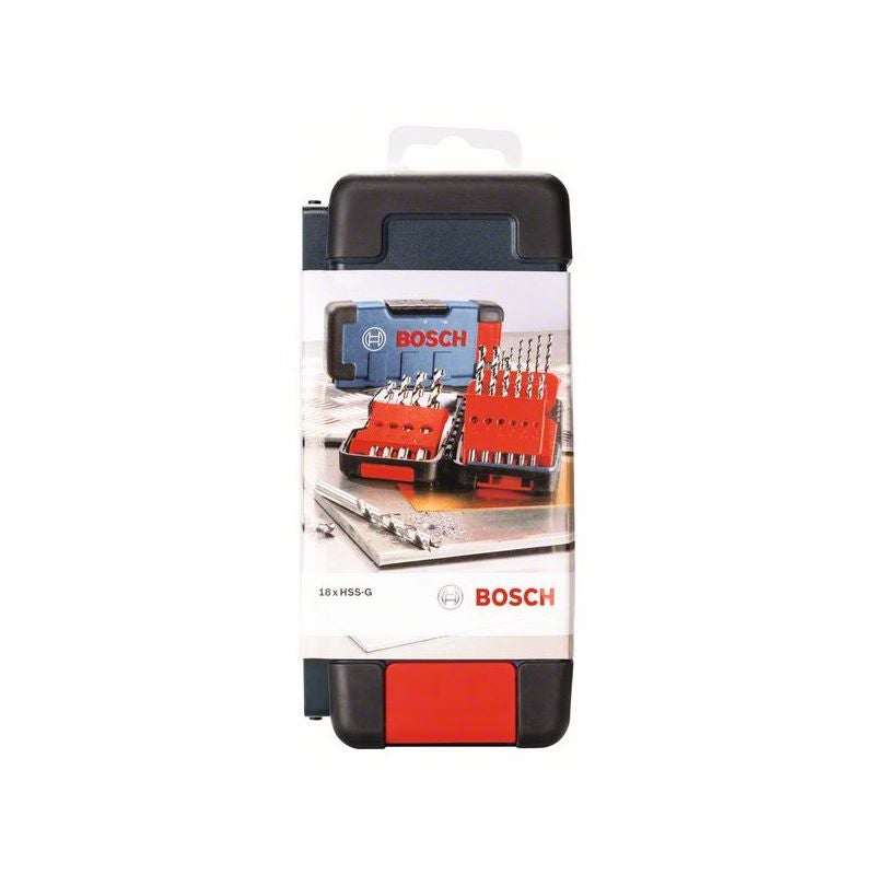 Bosch PRO Metal HSS-G Spiralbohrer Set, 18-tlg. #2607019578