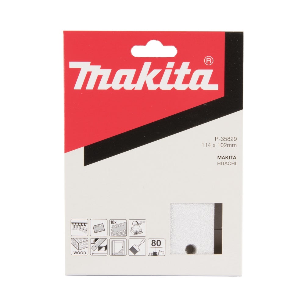 Makita Schleifpapier 114 x 102 mm, K80, 10 Stk. #P-35829