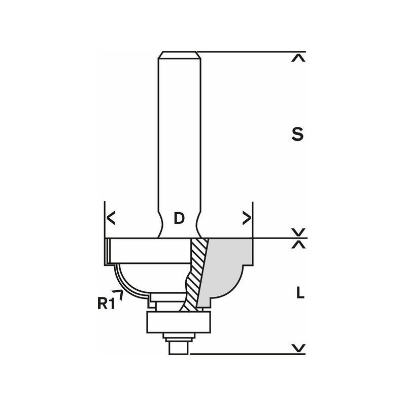 Bosch PRO Profilfräser klassisch, R 9,5 mm, S 8 mm #2608628358