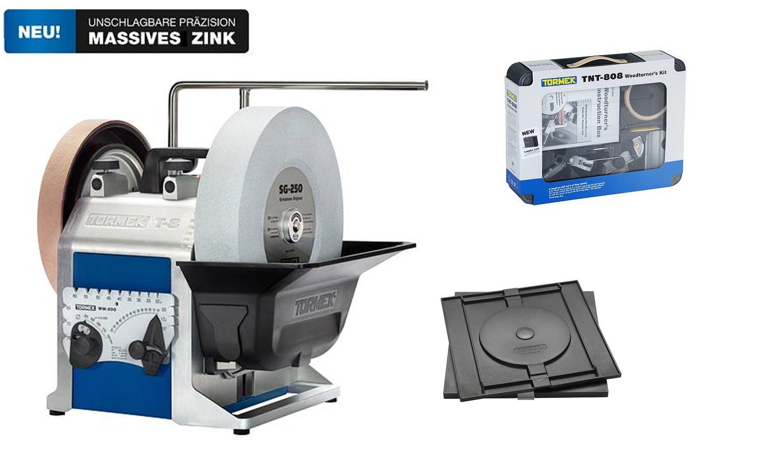 Tormek Nassschleifmaschine T - 8 inkl. RB-180 und Zubehörpaket Drechseln #T-8 + TNT-808 + RB