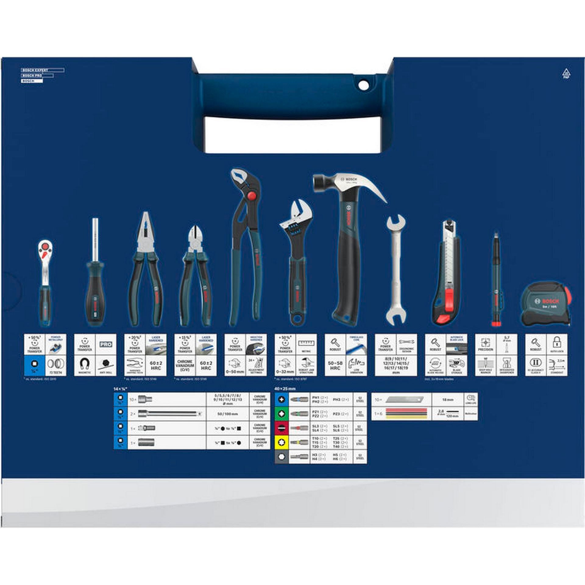 Bosch Gemischtes Handwerkzeug-Set, 89-tlg. #1600A03AL2