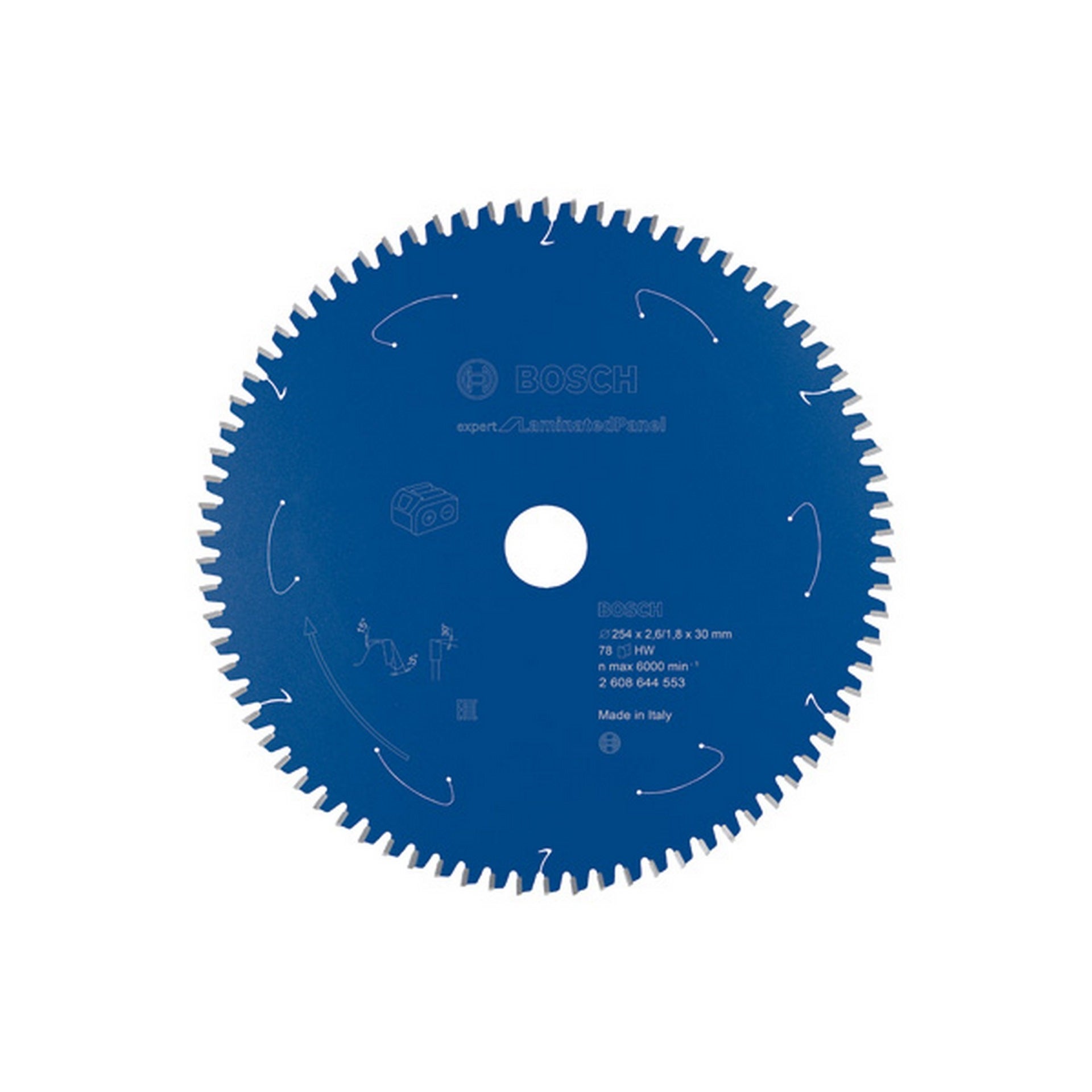 Bosch Kreissägeblatt für Akkusägen Expert for Laminated Panel, 254 x 2,6/1,8 x 30, Z78 #2608644553