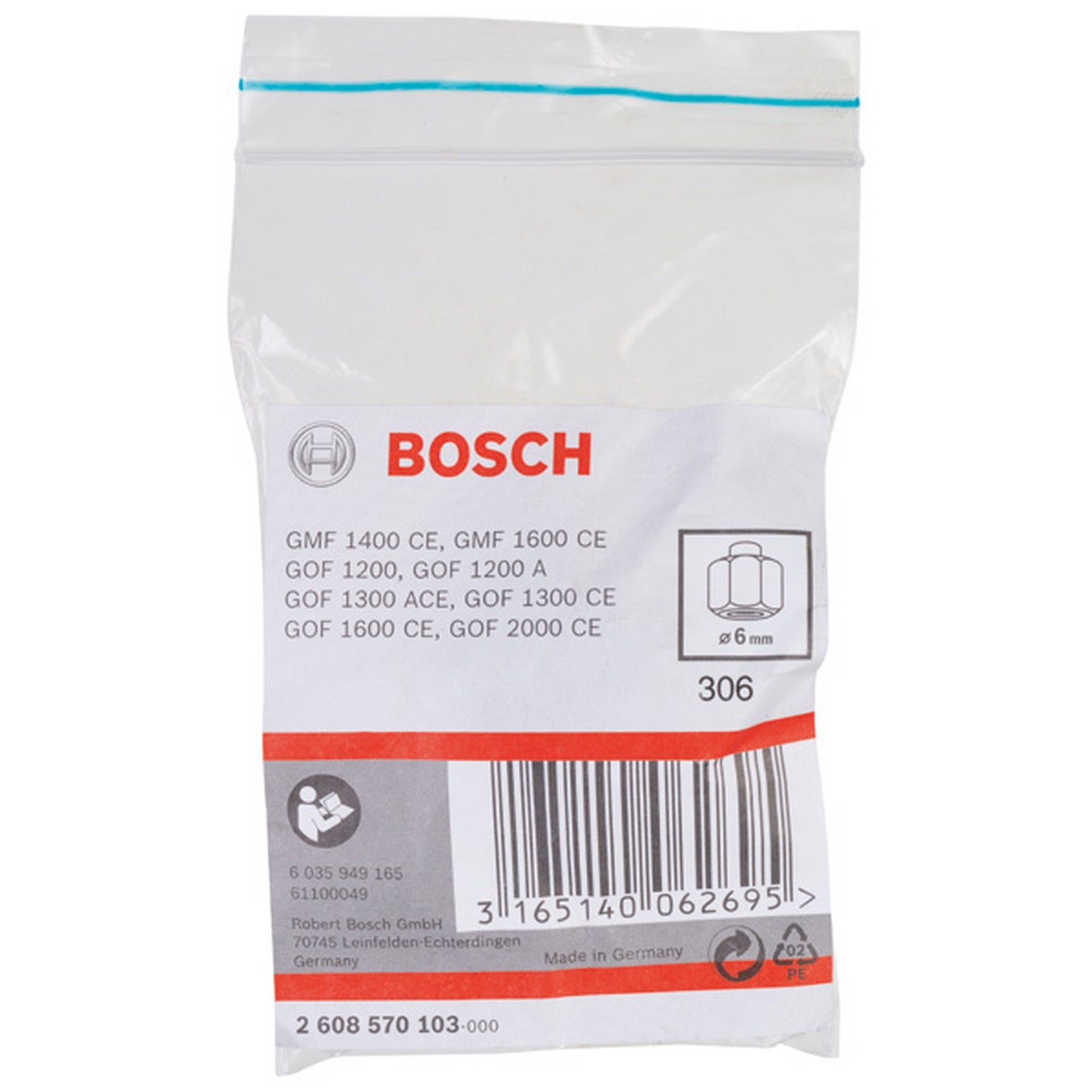 Bosch Spannzange, 6 mm, 24 mm #2608570103