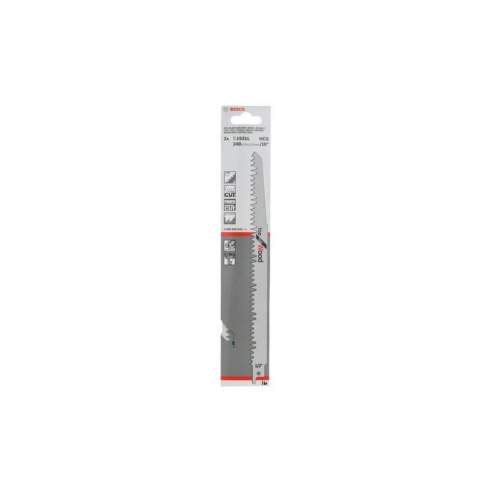 Bosch Säbelsägeblatt S 1531 L, Top for Wood, 2er-Pack #2608650613