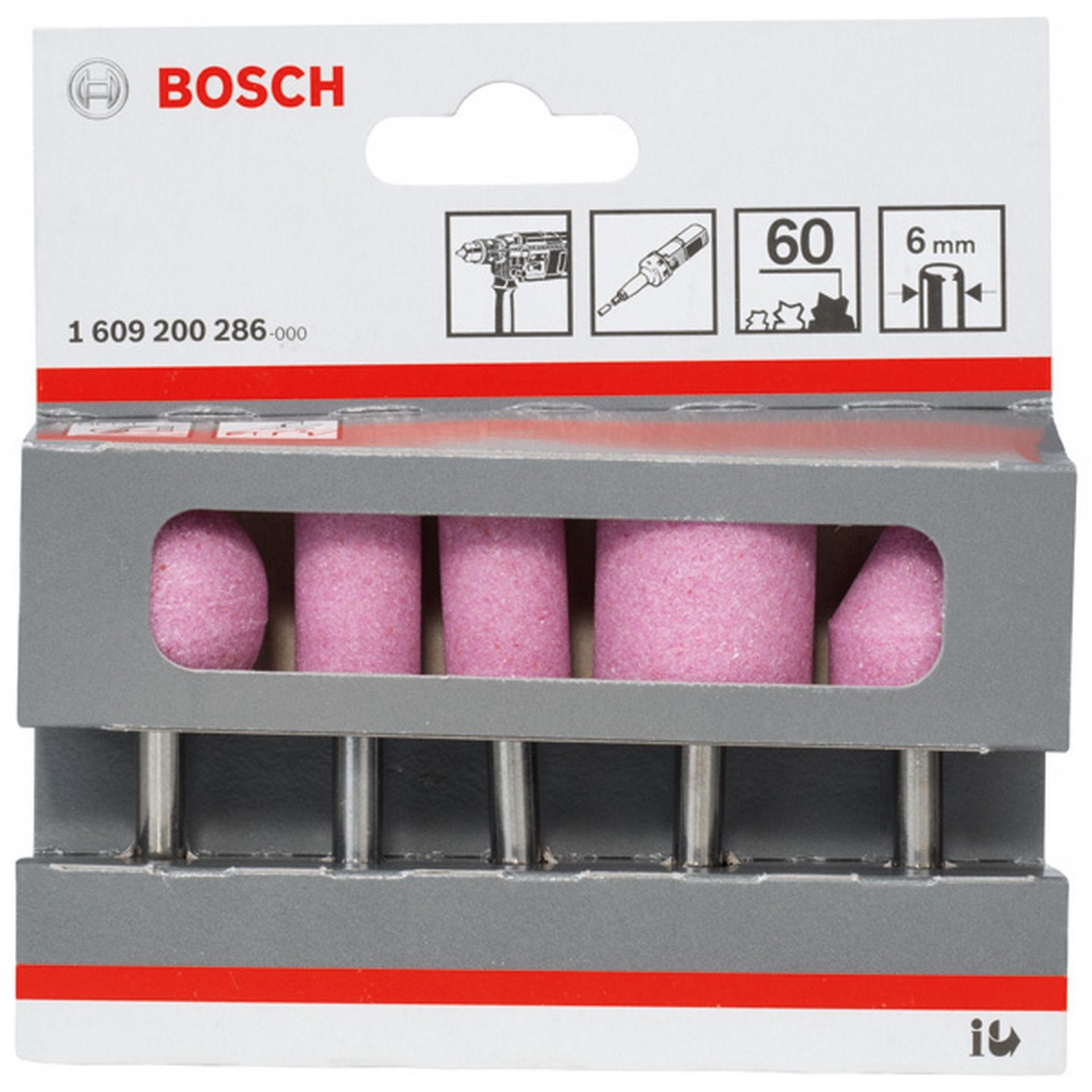 Bosch PRO Steel Schleifstiftset, 25 x 24, 15 x 30, 25 x 25, 20 x 25 mm, G60, 5-tlg. #1609200286