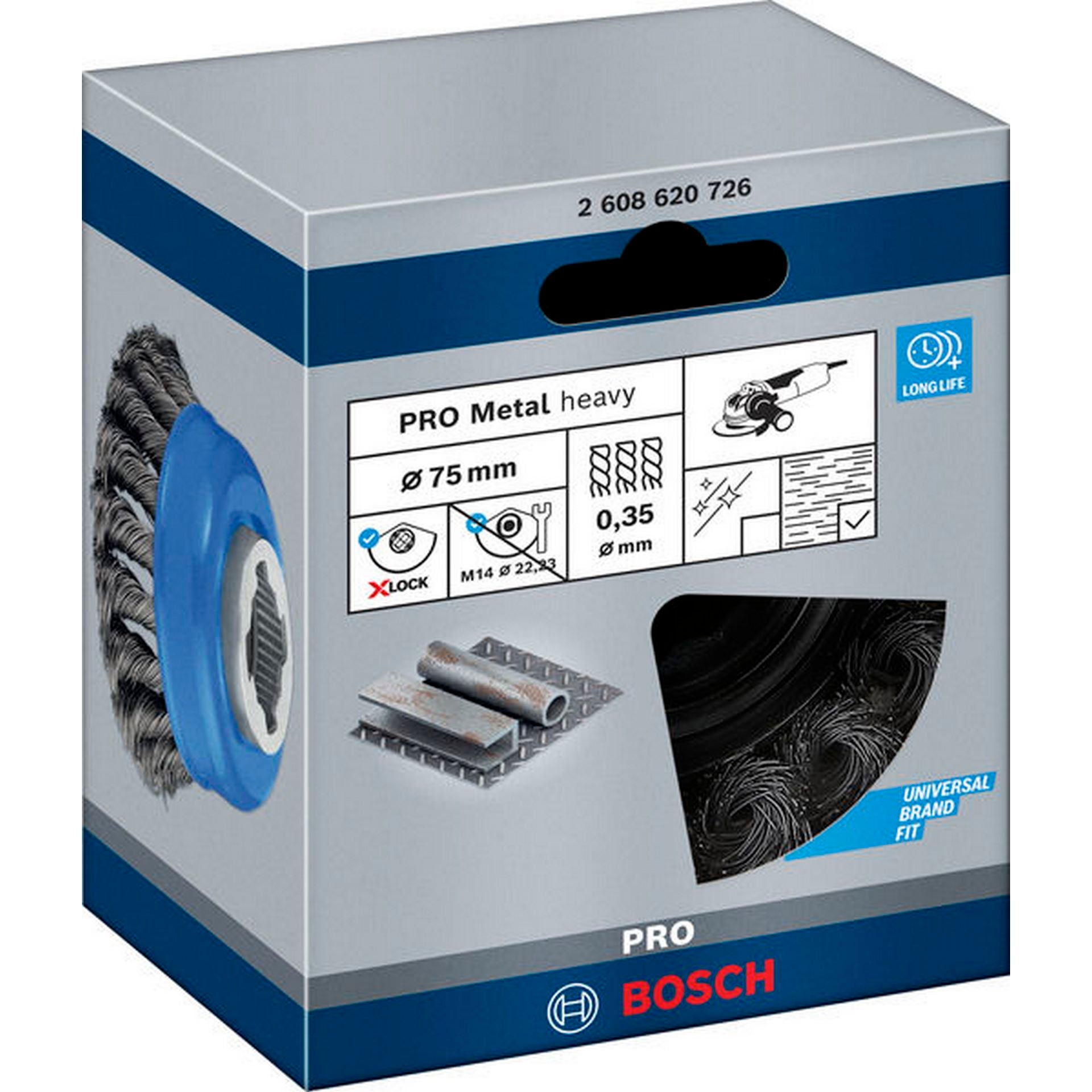 Bosch PRO Metal heavy X-Lock Topfbürste, 75 x 0,35 mm #2608620726