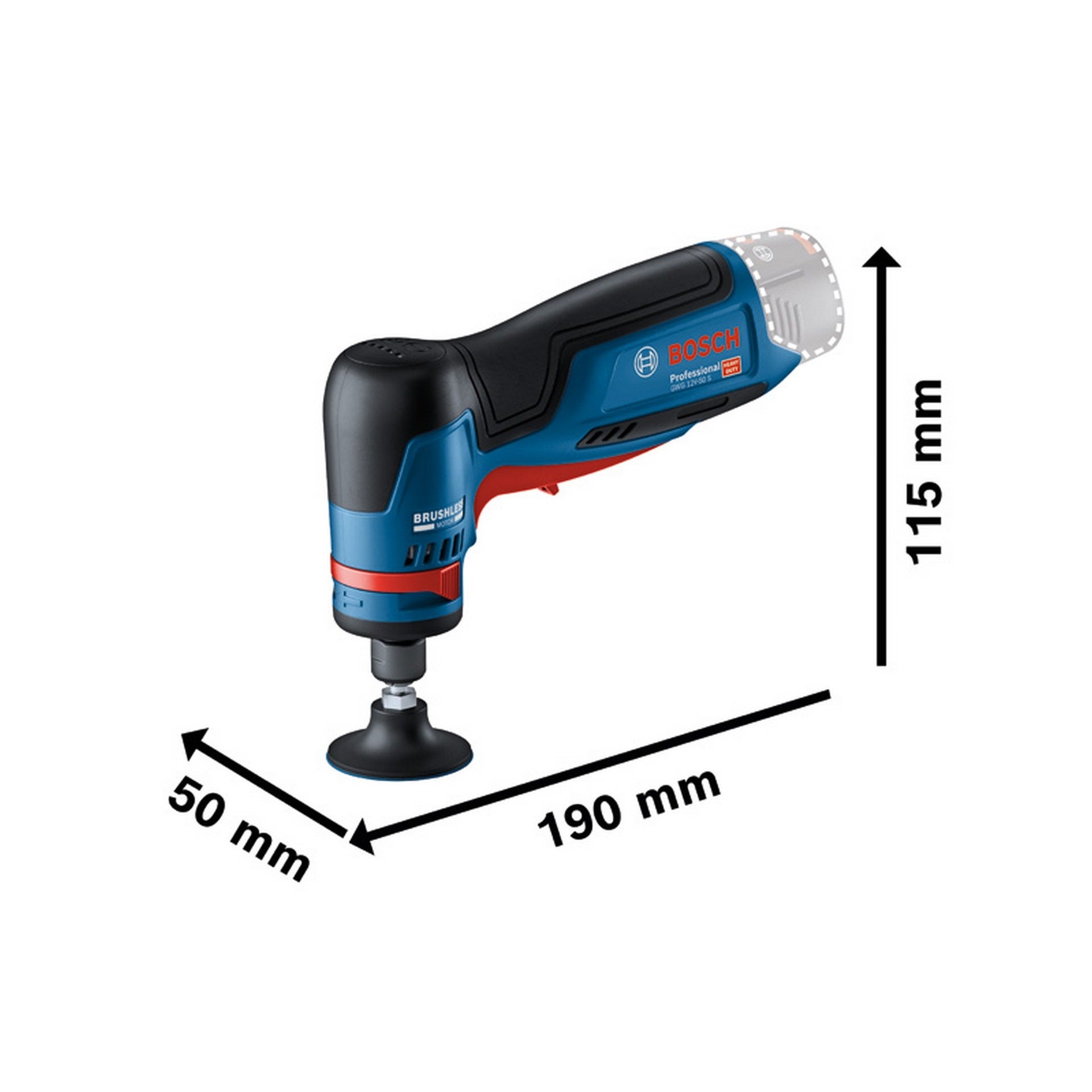 Bosch Geradschleifer GWG 12V-50 S in L-BOXX #06013A7001